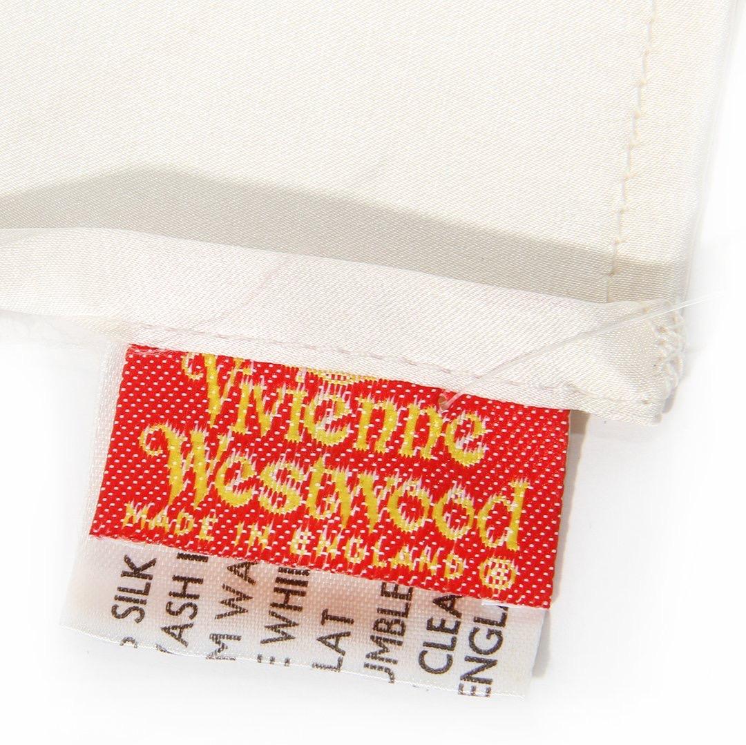 Beige Vivienne Westwood Portrait Collection Scarf FW1990