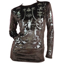 Vivienne Westwood Portrait Collection Shirt with Silver Foil, A / W 1990