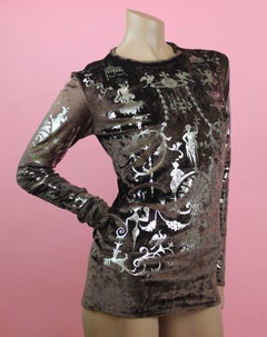 Vivienne Westwood Portrait Collection Shirt with Silver Foil,  A / W  1990