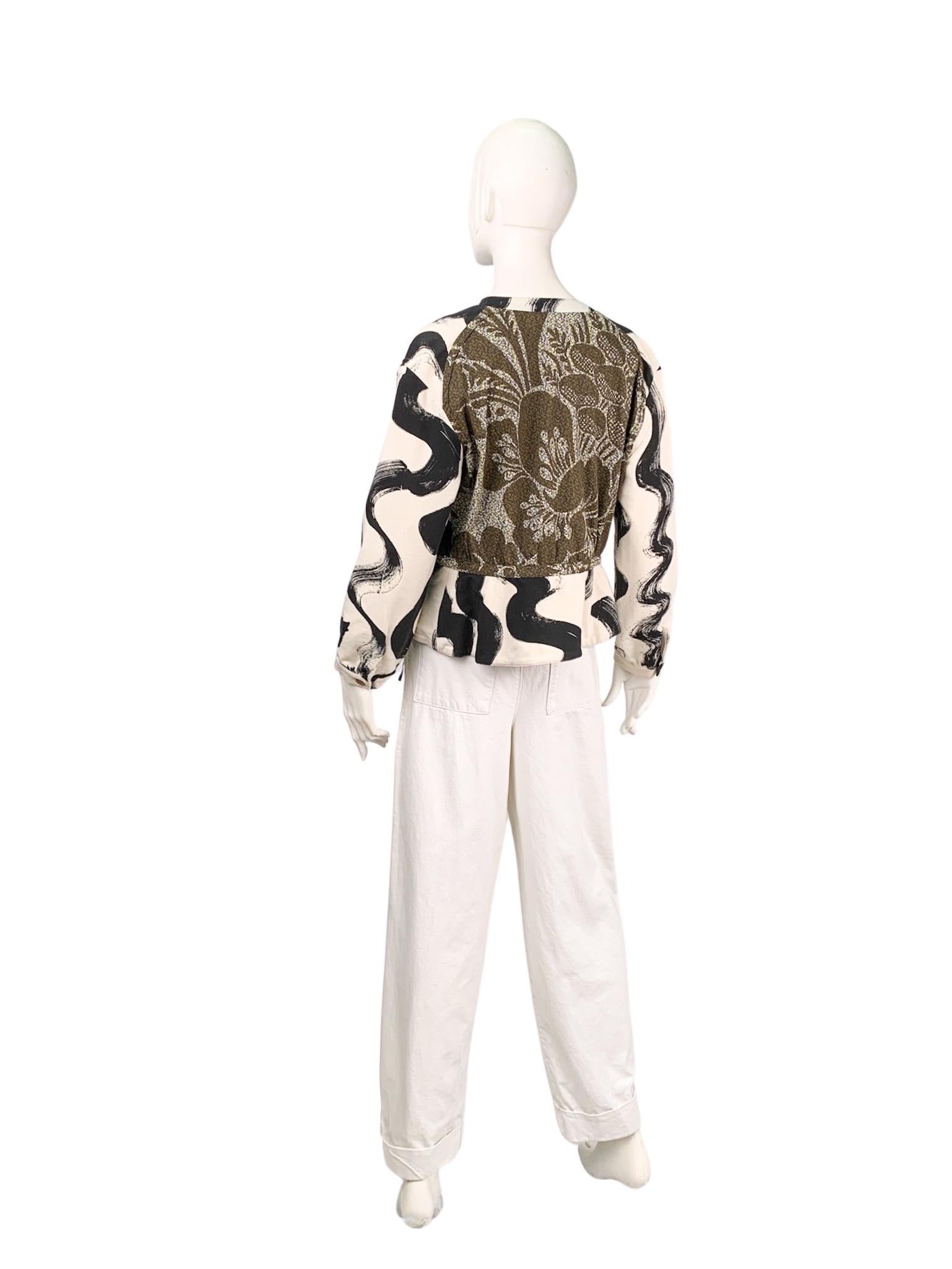 Vivienne Westwood Printed Cotton Patchwork Drawstring Waist Lightweight Jacket 6