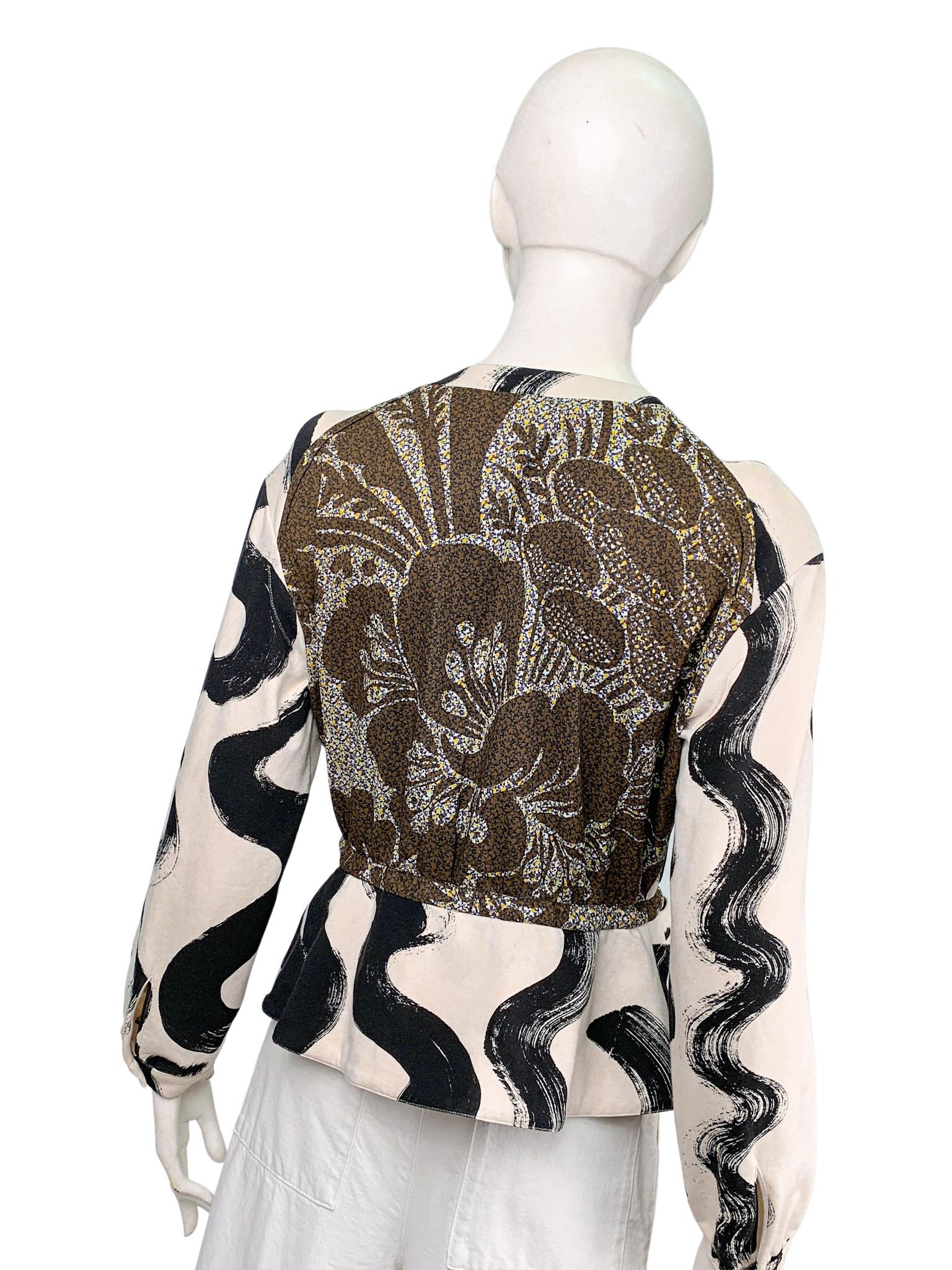Vivienne Westwood Printed Cotton Patchwork Drawstring Waist Lightweight Jacket 1