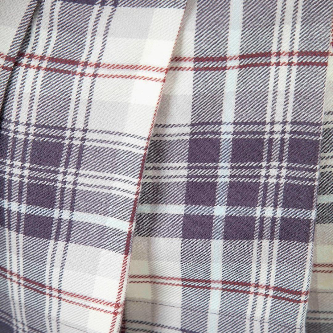 Vivienne Westwood Purple Wool Tartan Pleated Skirt Size S In Good Condition In London, GB