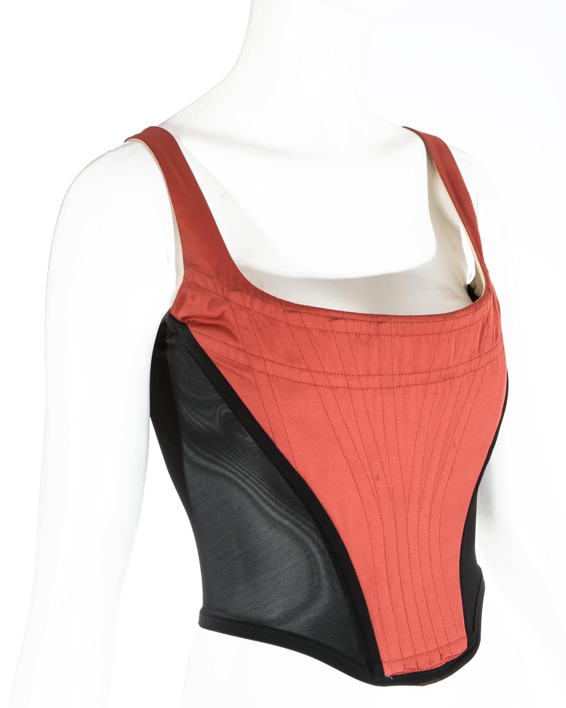 Vivienne Westwood red and black boned corset, fw 1999 In Good Condition In London, London