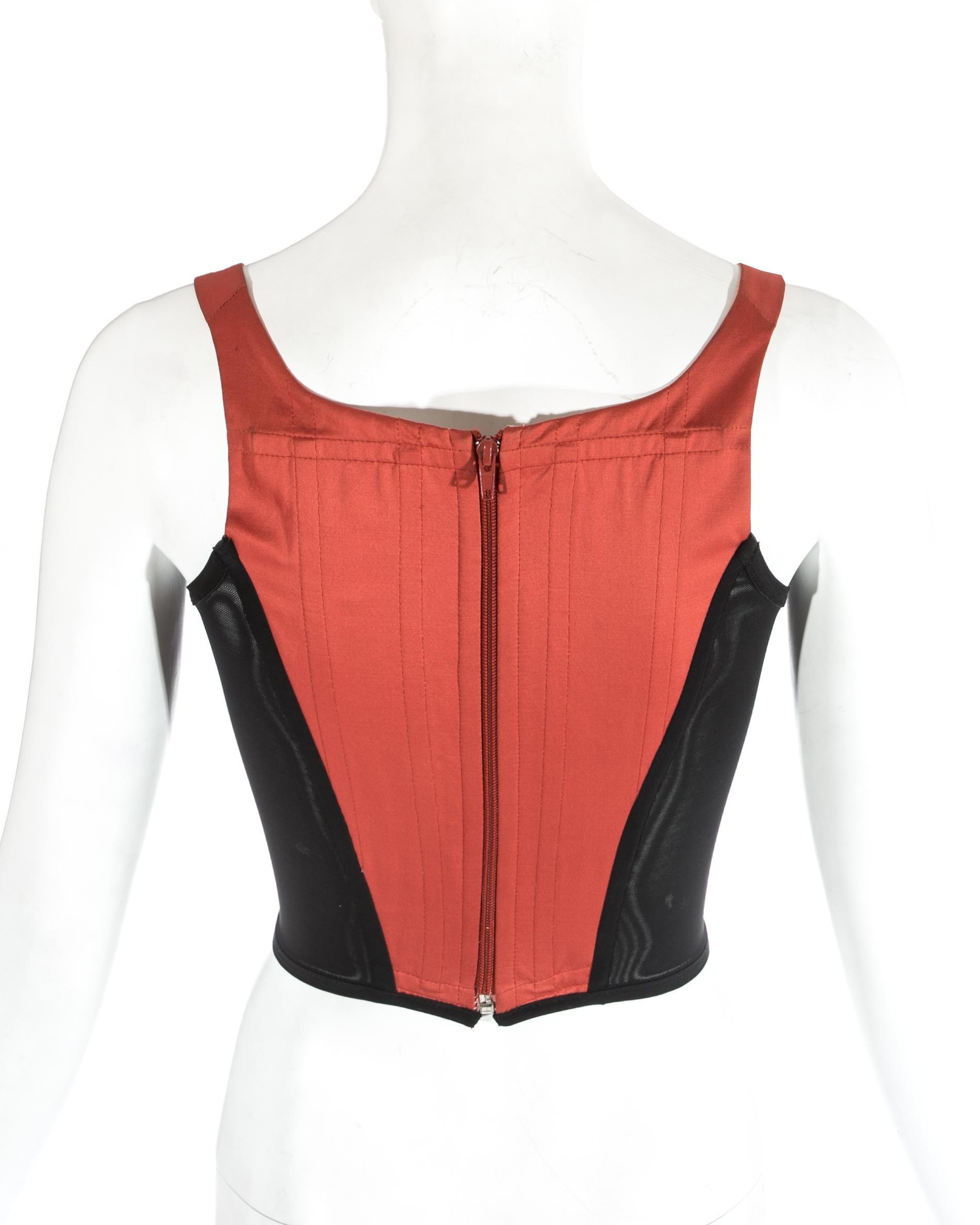 Vivienne Westwood red and black boned corset, fw 1999 1