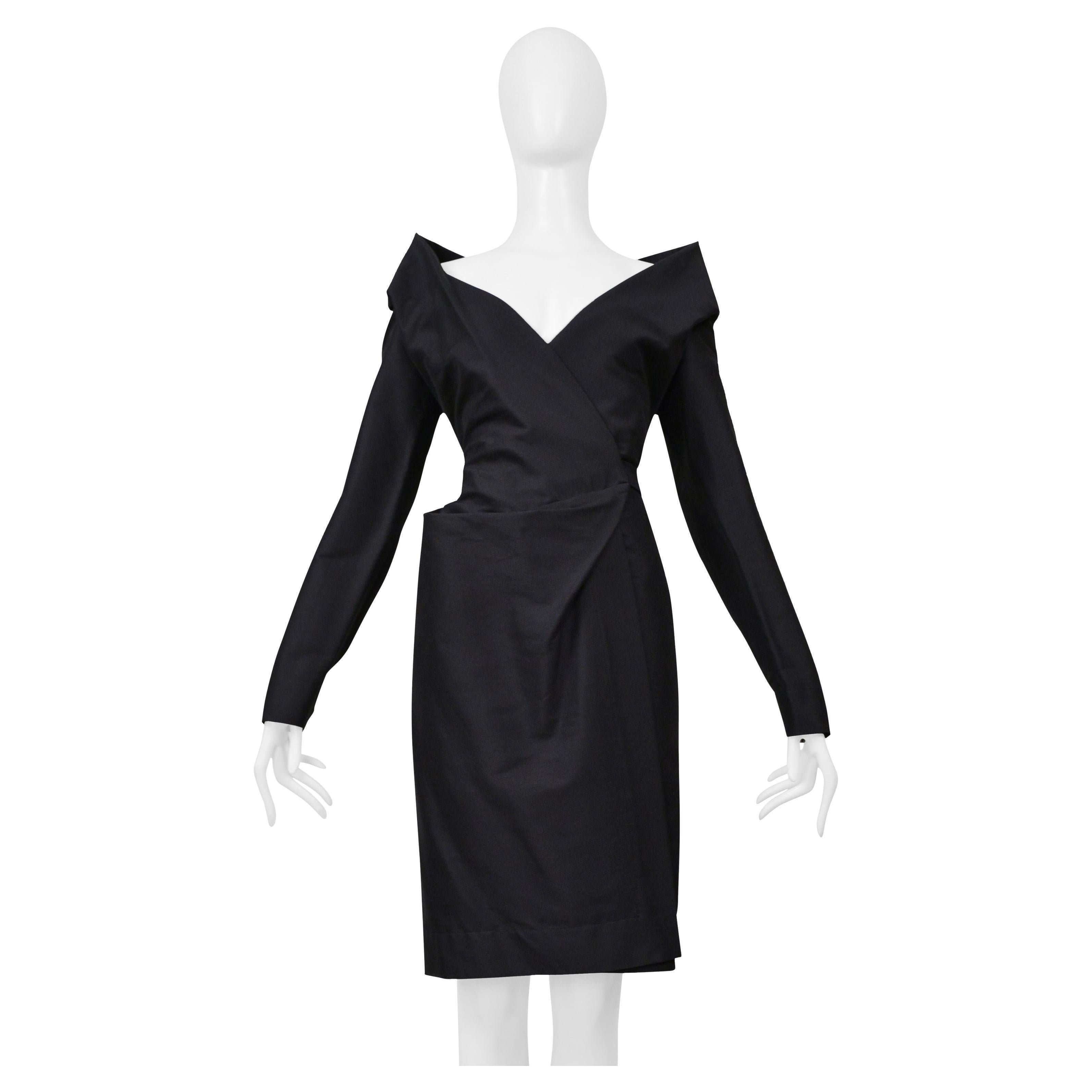Vivienne Westwood Red Label Black Cold Shoulder Wrap Coat