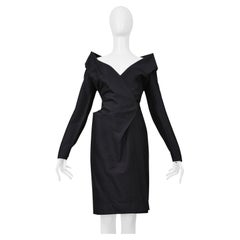 Vivienne Westwood Red Label Black Cold Shoulder Wrap Coat