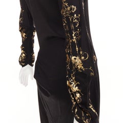 VIVIENNE WESTWOOD Red Label : robe drapée en 3D avec manches baroques dorées et effet métallisé, JP2 M