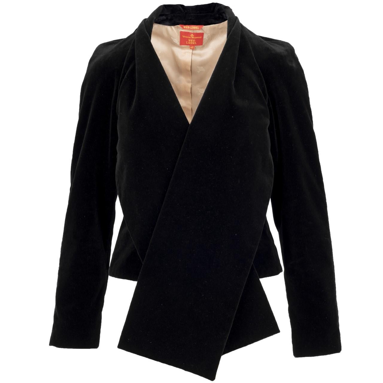 Men's Vivienne Westwood Red Label Black Velvet Suit - '00s For Sale