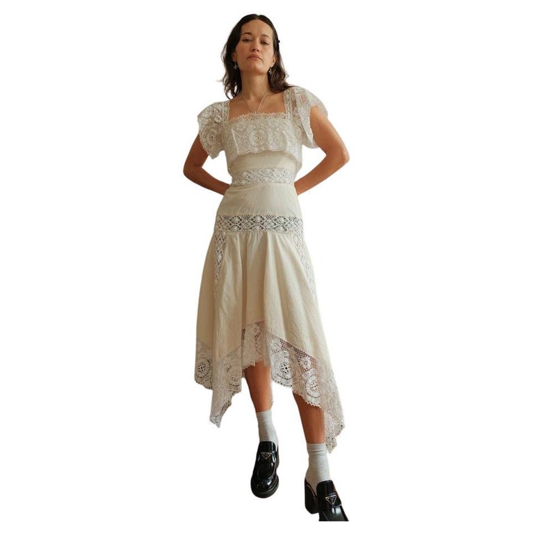 Vivienne Westwood Red Label Cream White Lace Corset Dress For Sale 