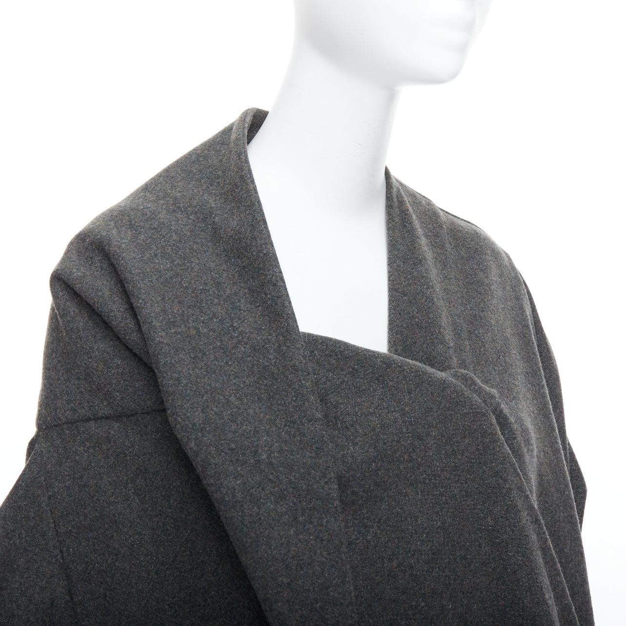 VIVIENNE WESTWOOD Red Label grey wool asymmetric draped coat S 3