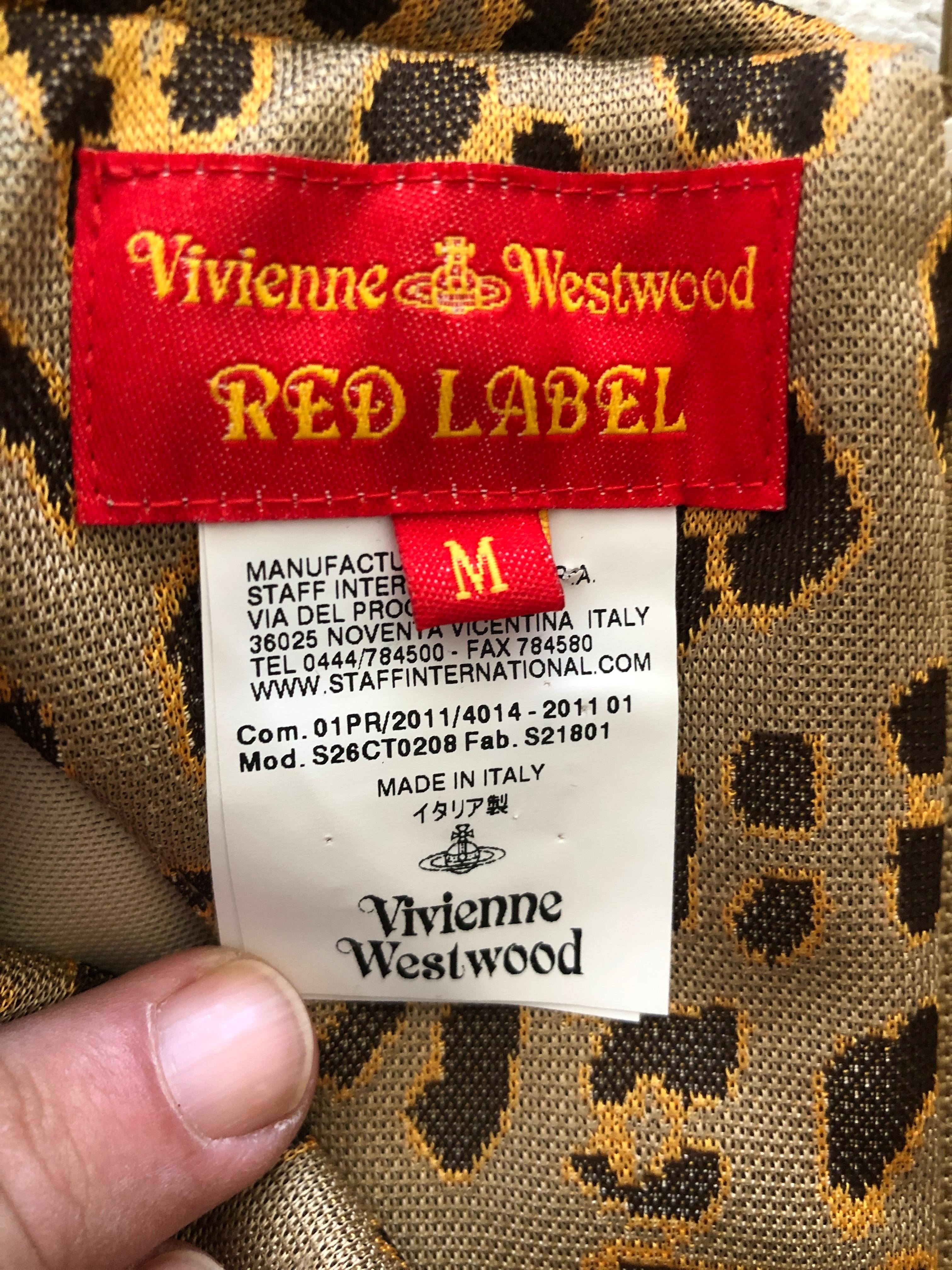Vivienne Westwood Red Label Leopard Print Dress with Built In Corset For Sale 4