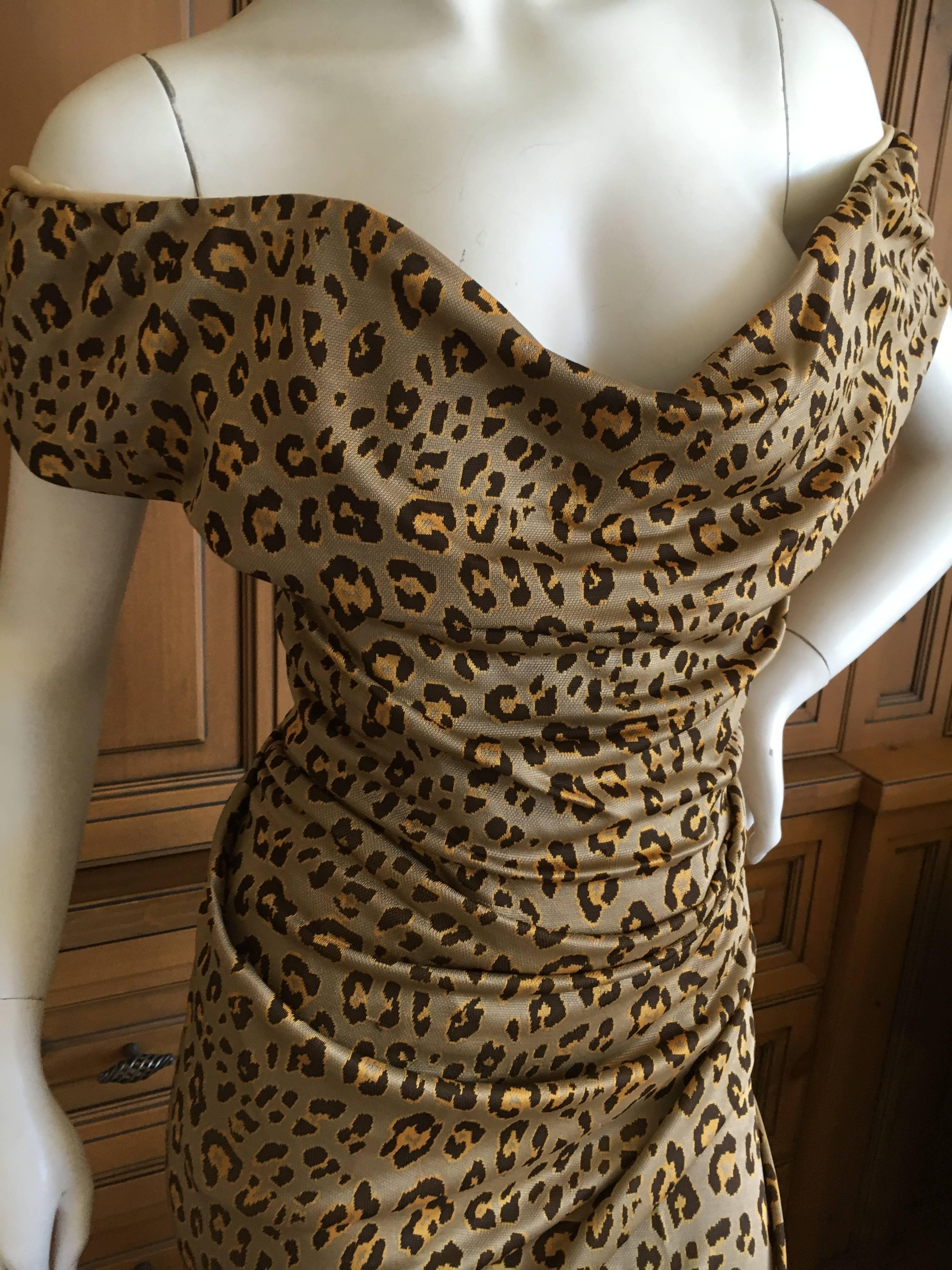 Vivienne Westwood Red Label Leopard Print Dress with Built In Corset For Sale 2