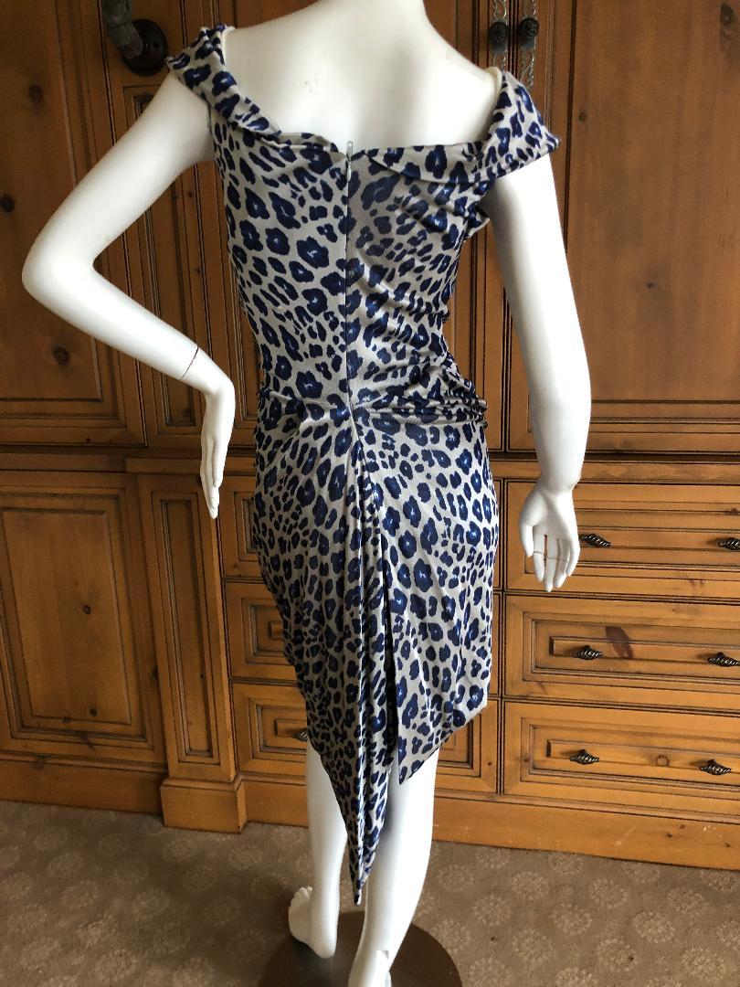 Vivienne Westwood Red Label Leopard Print Dress with Built In Corset New w Tags In New Condition For Sale In Cloverdale, CA