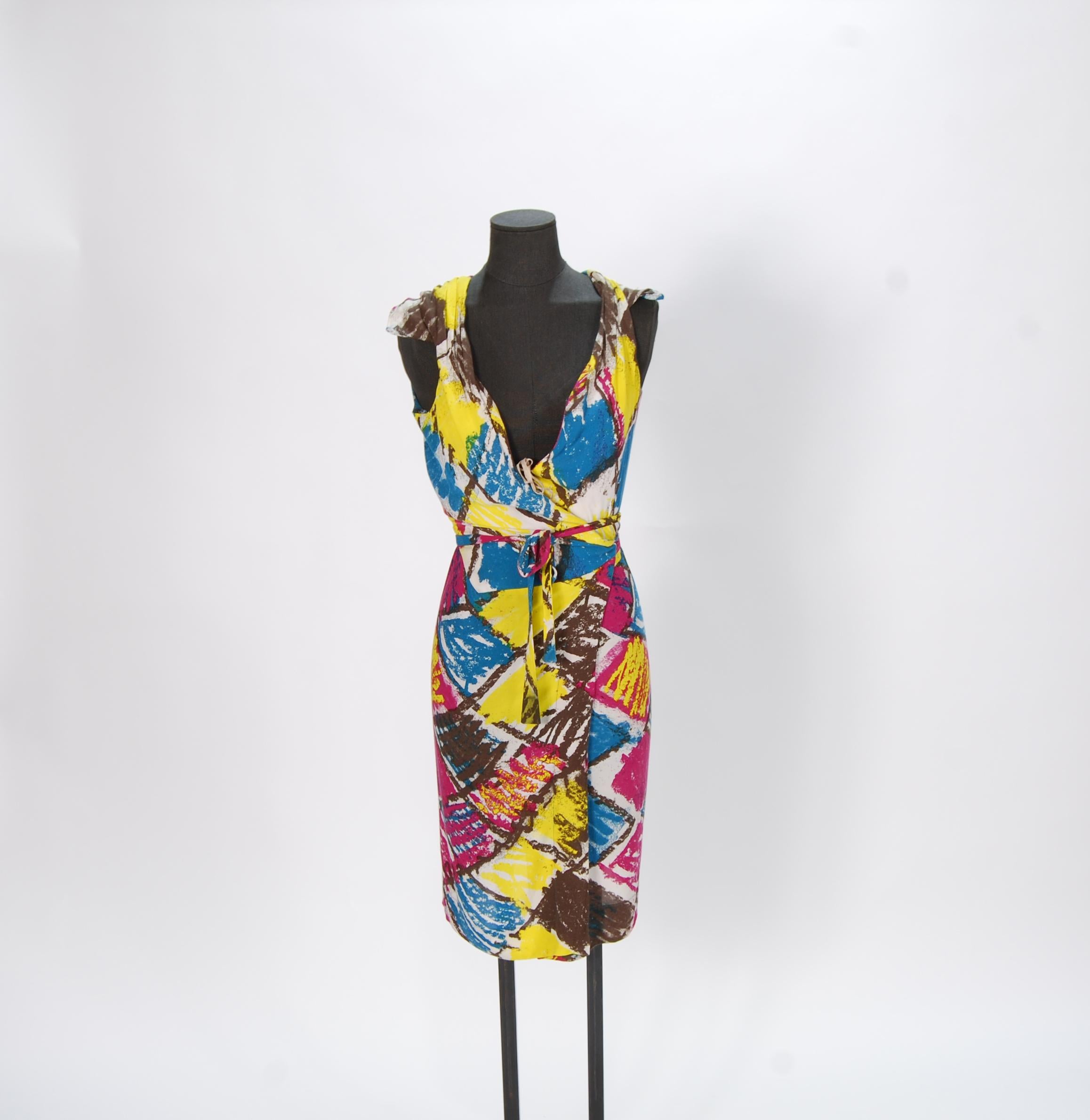 Beige Vivienne Westwood Robe multicolore RED LABEL by VIVIENNE WESTWOOD en vente