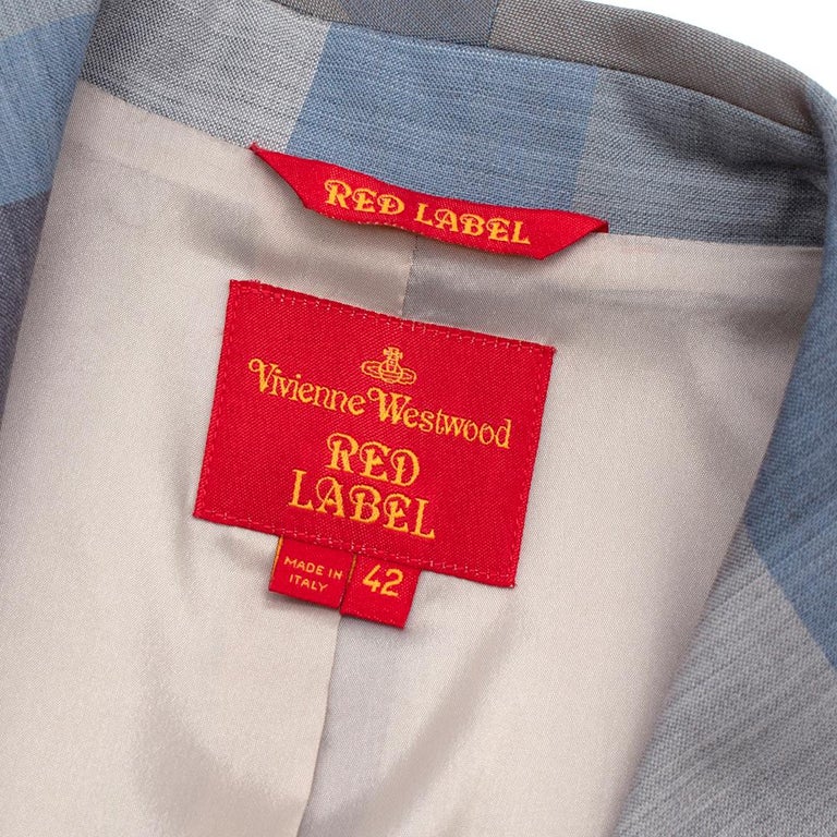 Vivienne Westwood Red Label Plaid Wool Draped Blazer - Size US 6 at ...