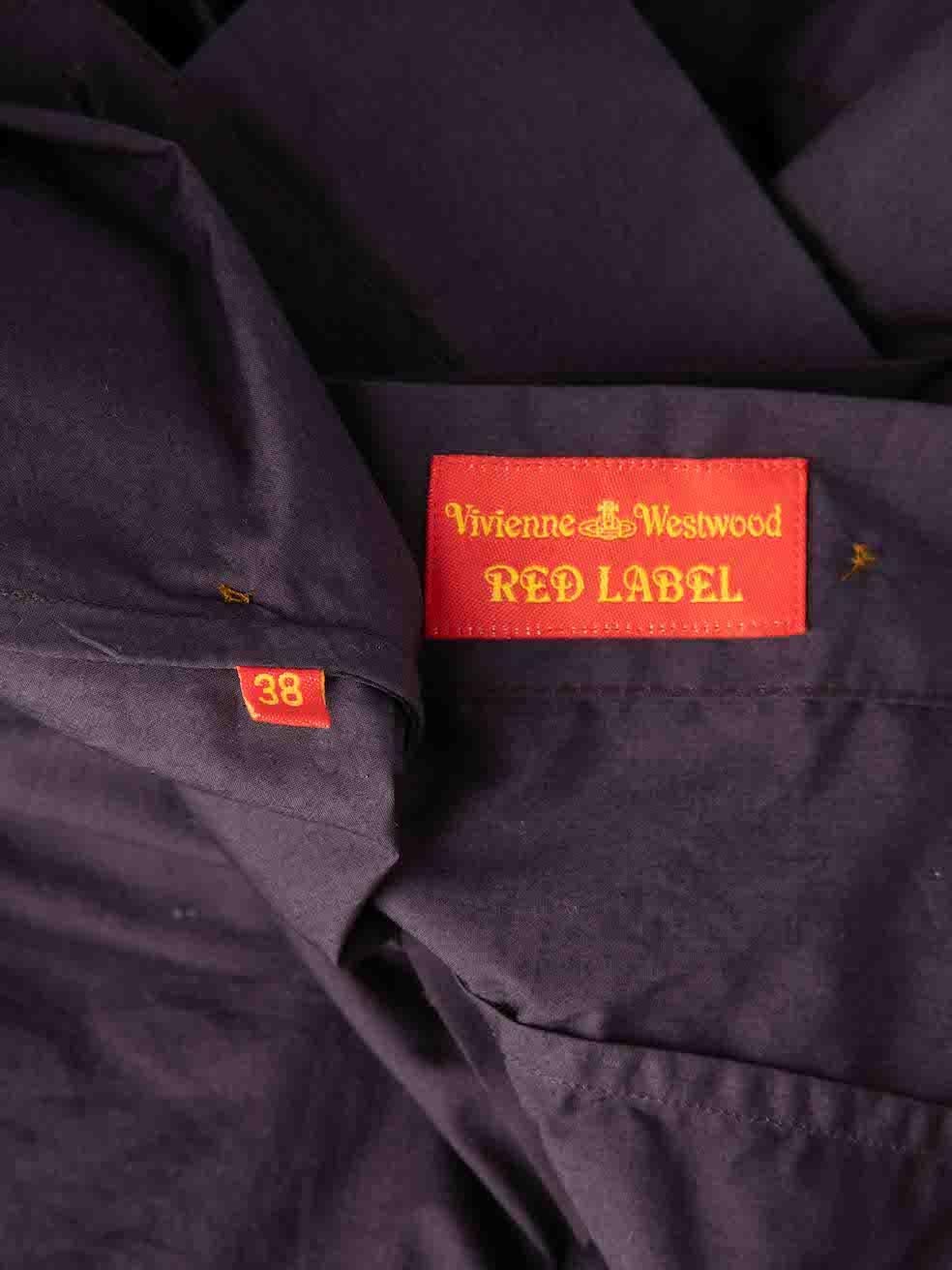 Women's Vivienne Westwood Red Label Purple Keyhole Neck Sleeveless Shirt Size XS