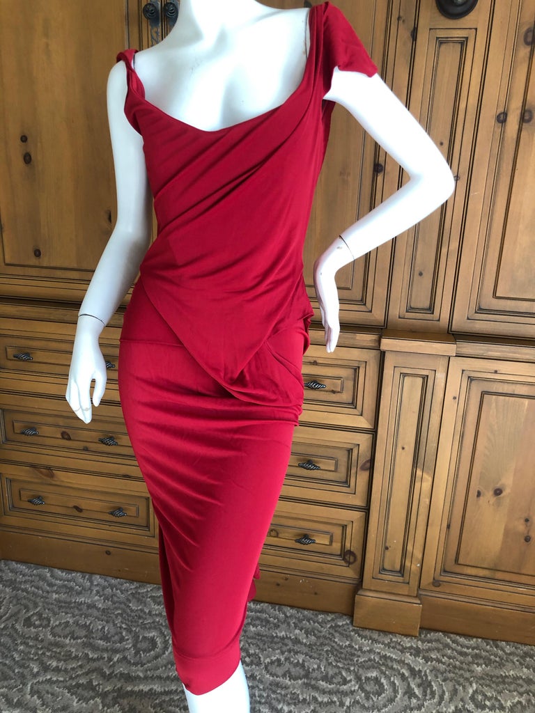 Vivienne Westwood Red Label Red Cocktail Dress with Full Westwood ...