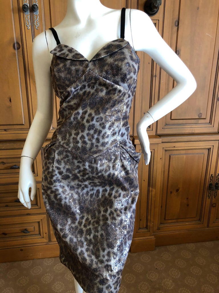 Vivienne Westwood Red Label Sequin Leopard Print Dress For Sale at 1stDibs