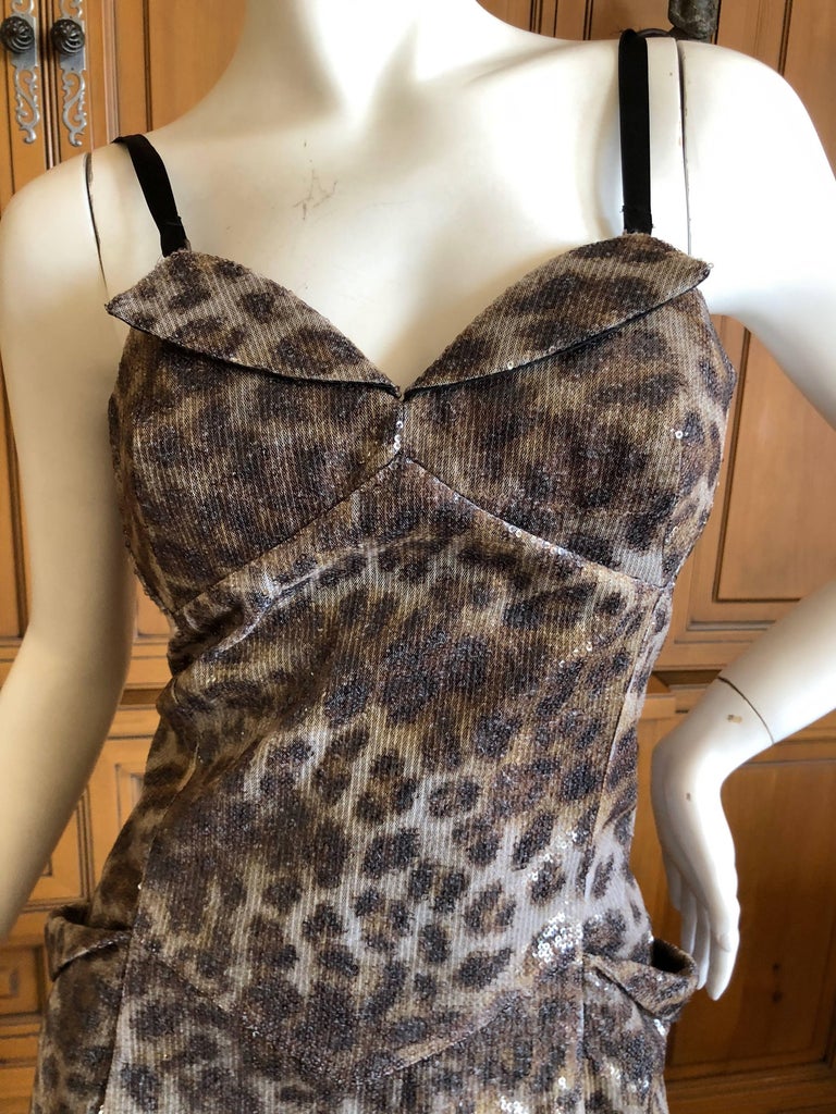 Vivienne Westwood Red Label Sequin Leopard Print Dress For Sale at 1stDibs