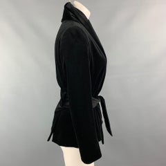 VIVIENNE WESTWOOD RED LABEL Size 2 Black Velvet Belted Jacket