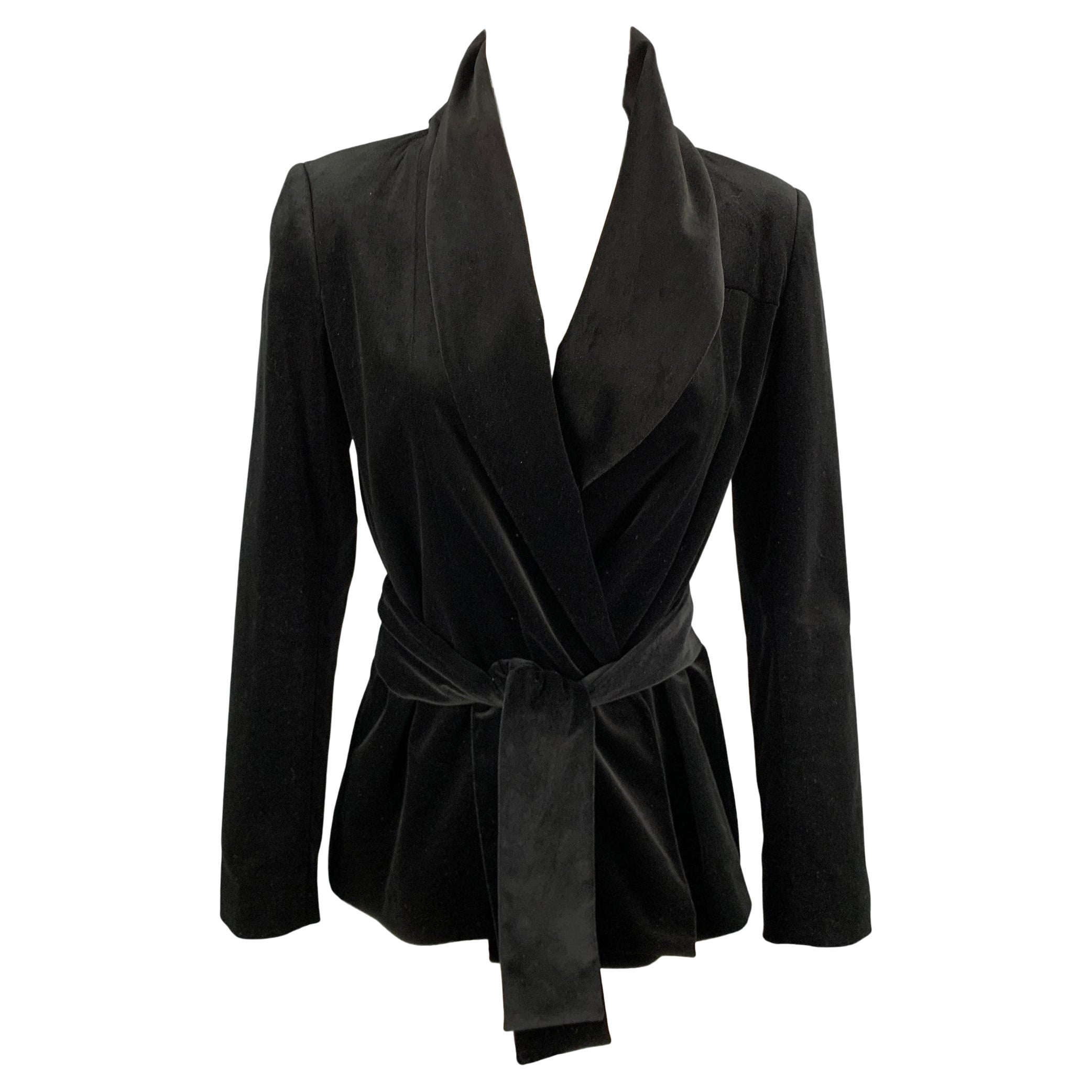 VIVIENNE WESTWOOD RED LABEL Size 2 Black Velvet Belted Jacket