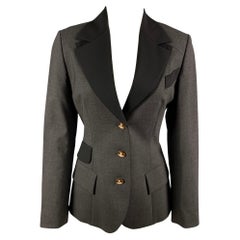 VIVIENNE WESTWOOD RED LABEL Size 2 Charcoal & Black Color Block Jacket