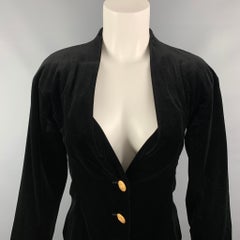 VIVIENNE WESTWOOD RED LABEL Size 4 Black Velvet Cotton Jacket