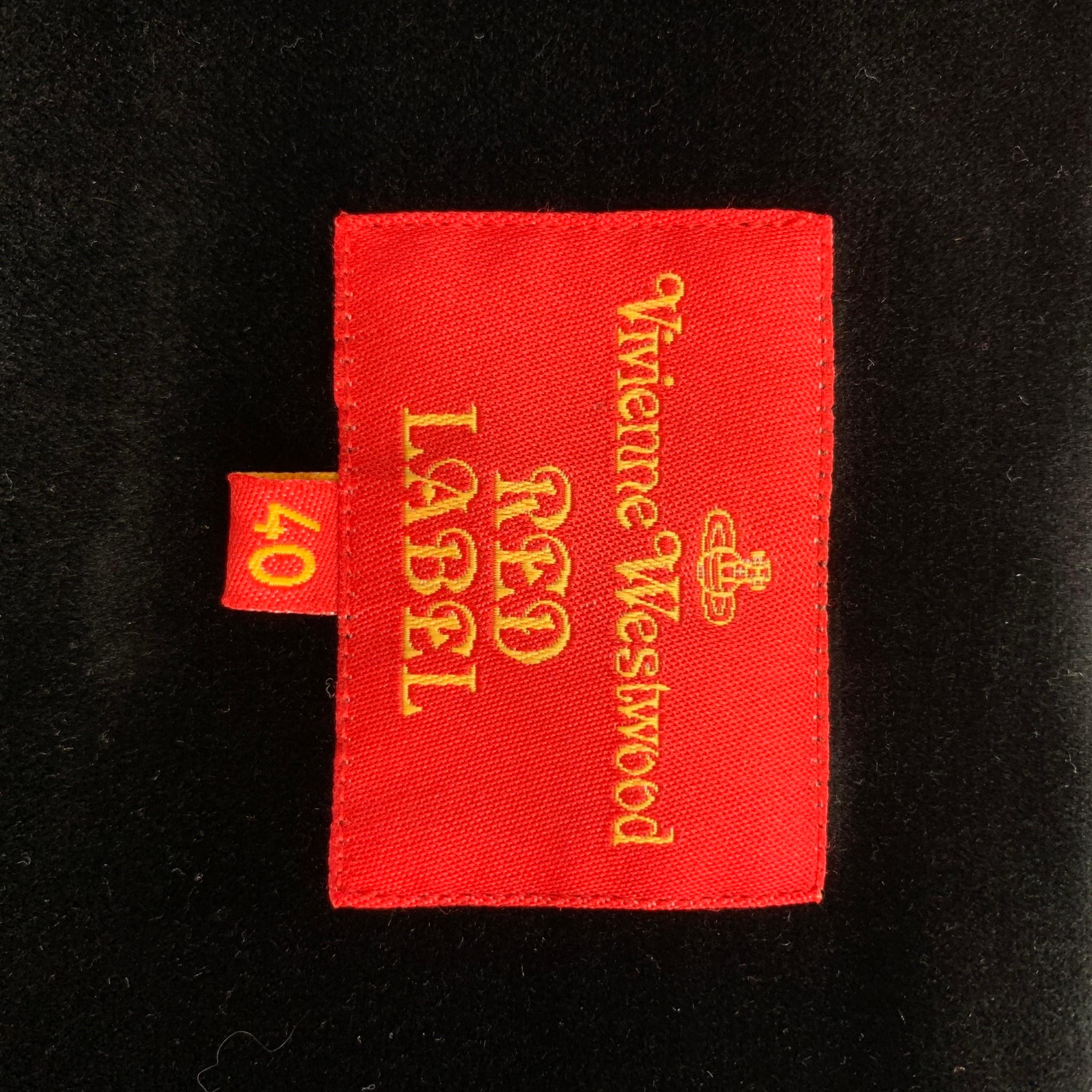 VIVIENNE WESTWOOD RED LABEL Size 4 Black Velvet Cotton Jacket In Good Condition In San Francisco, CA