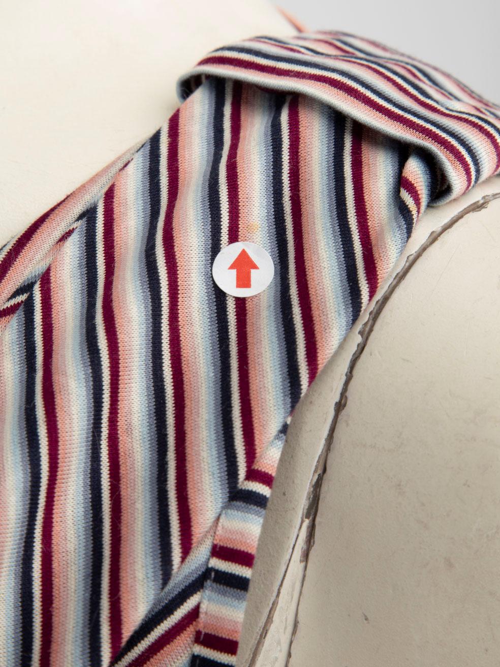 Women's Vivienne Westwood Red Label Striped Asymmetric Midi Dress Size M