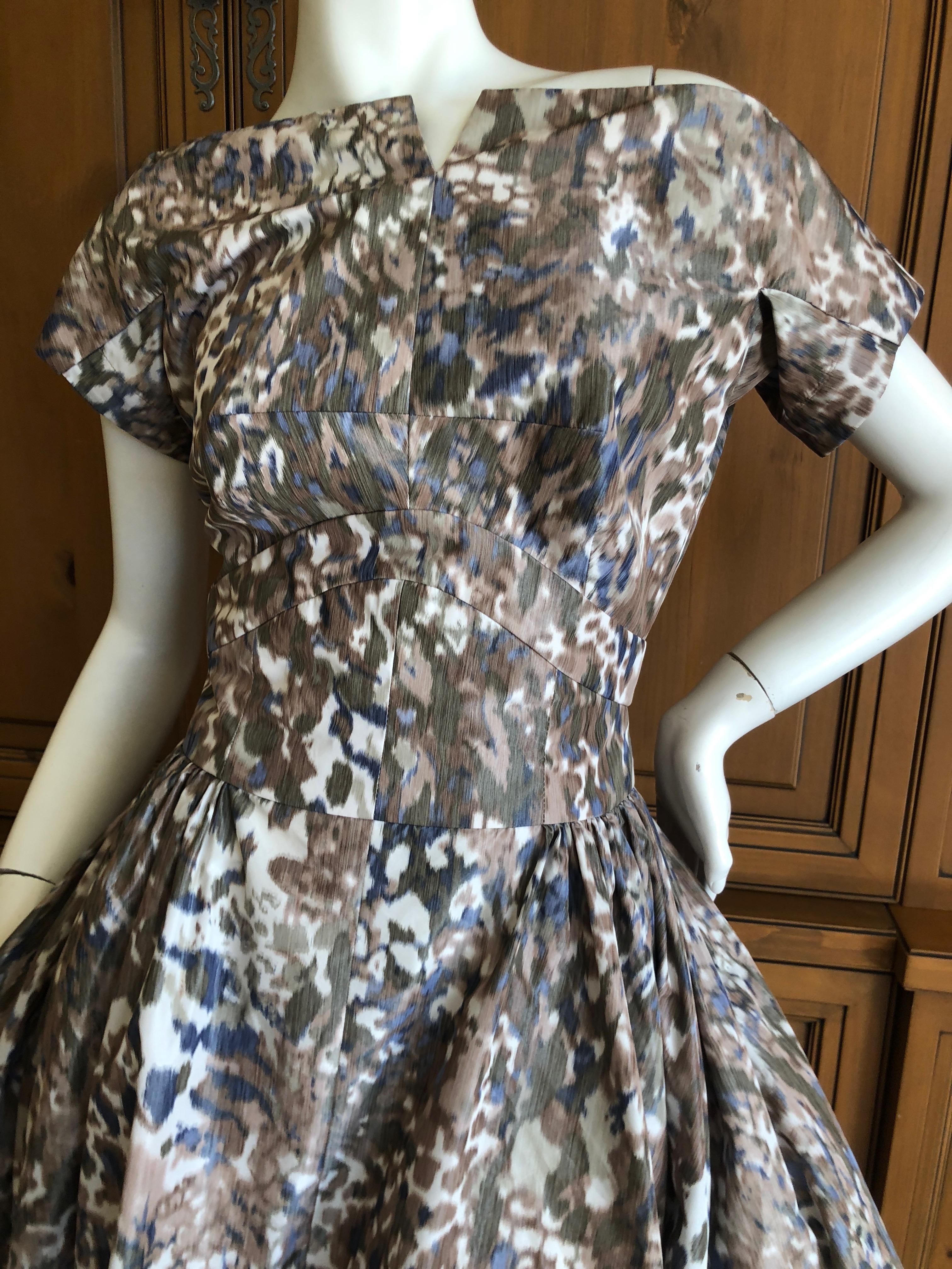 Gray Vivienne Westwood Red Label Taffeta Floral Print 40's Style Dress   For Sale