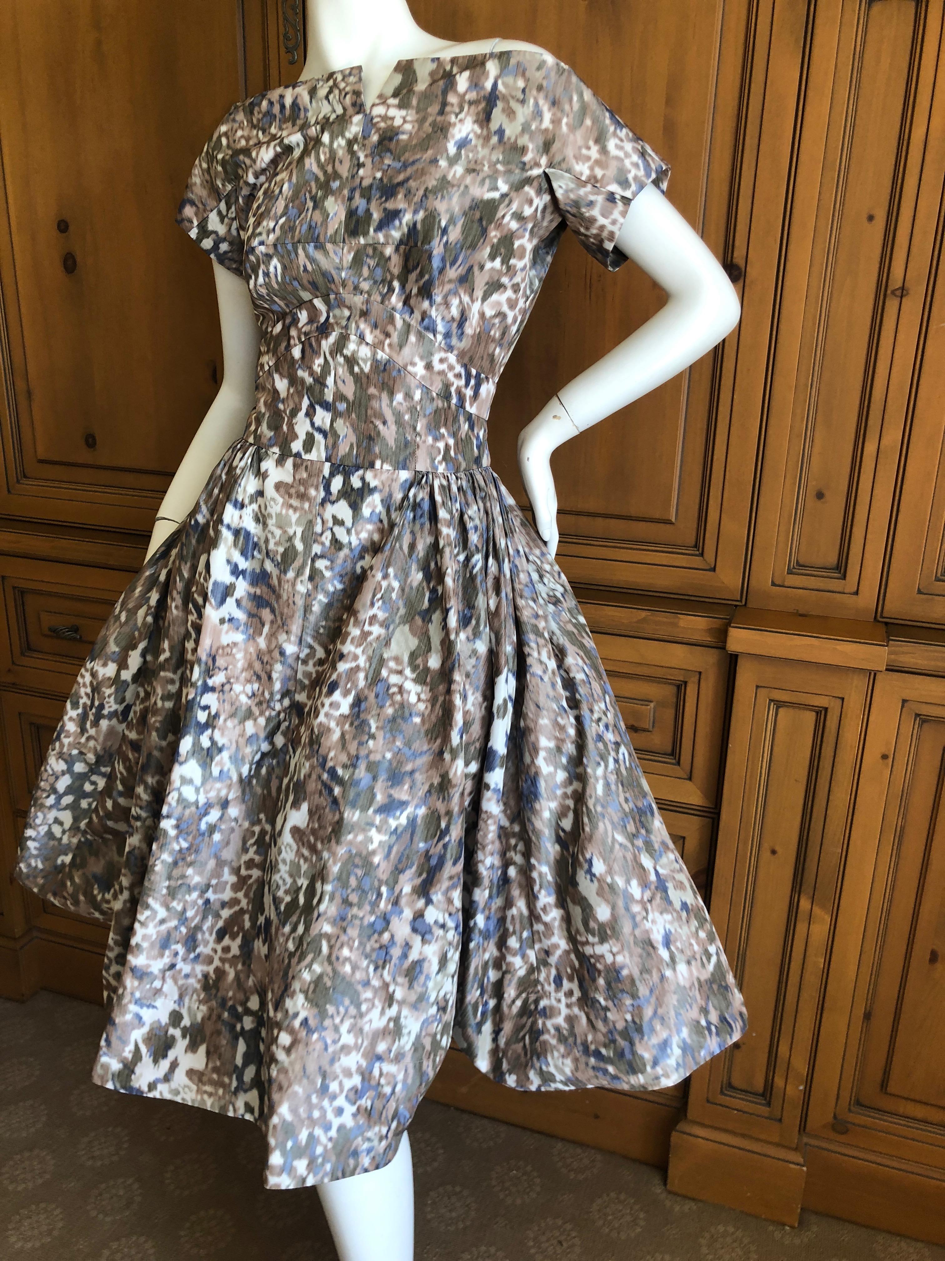 Vivienne Westwood Red Label Taffeta Floral Print 40's Style Dress   In Excellent Condition For Sale In Cloverdale, CA