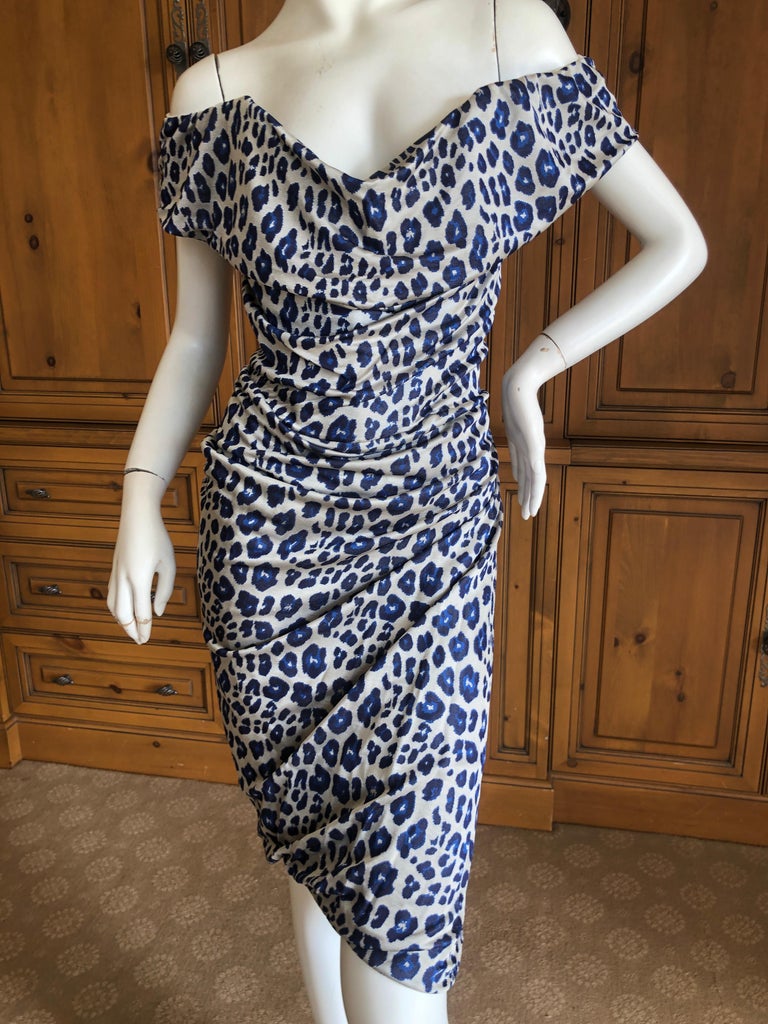 Vivienne Westwood Red Label Turquoise Leopard Print Dress with Built In ...