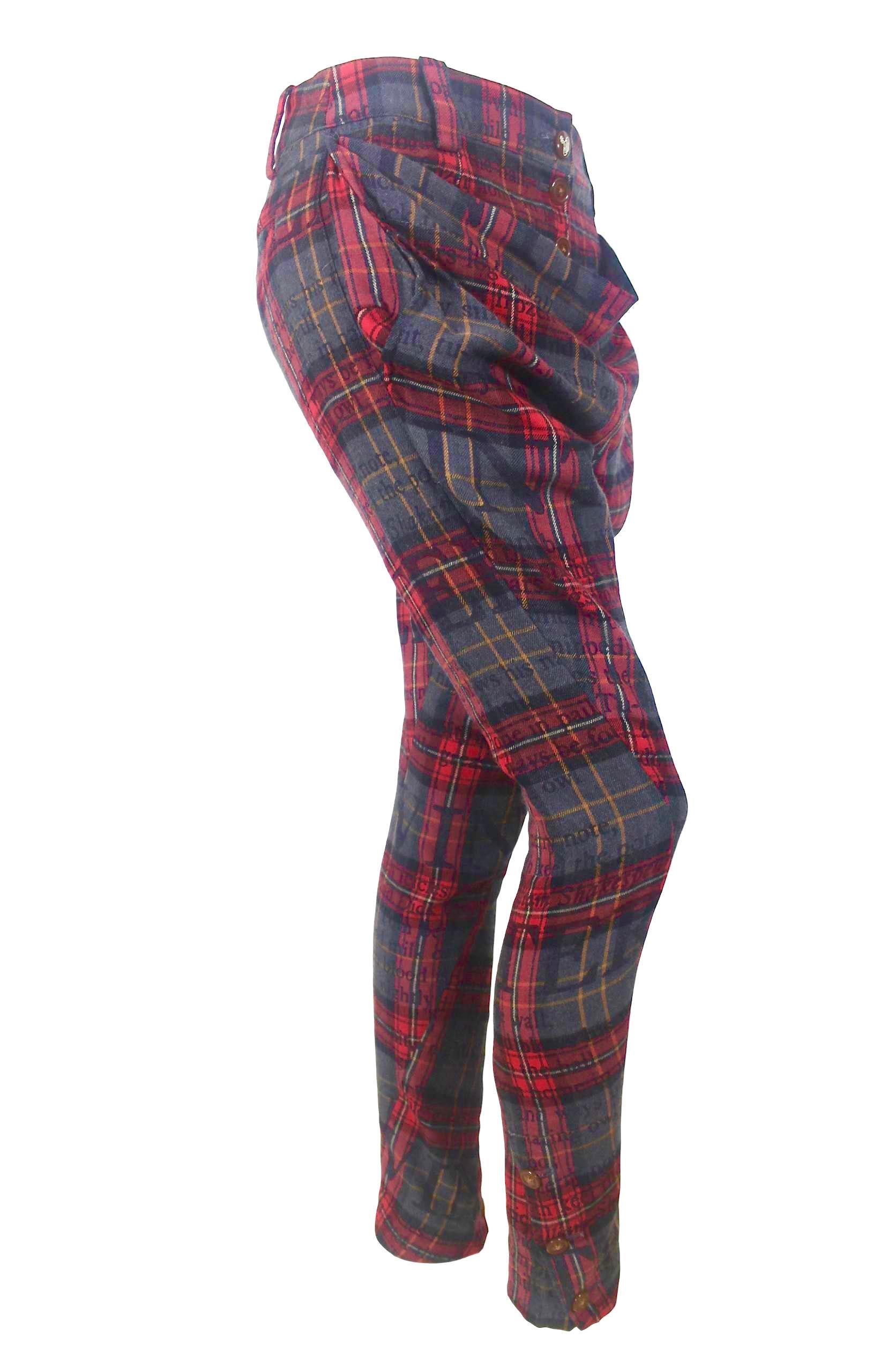 Vivienne Westwood Red Label Twisted Leg Tartan Trousers 8