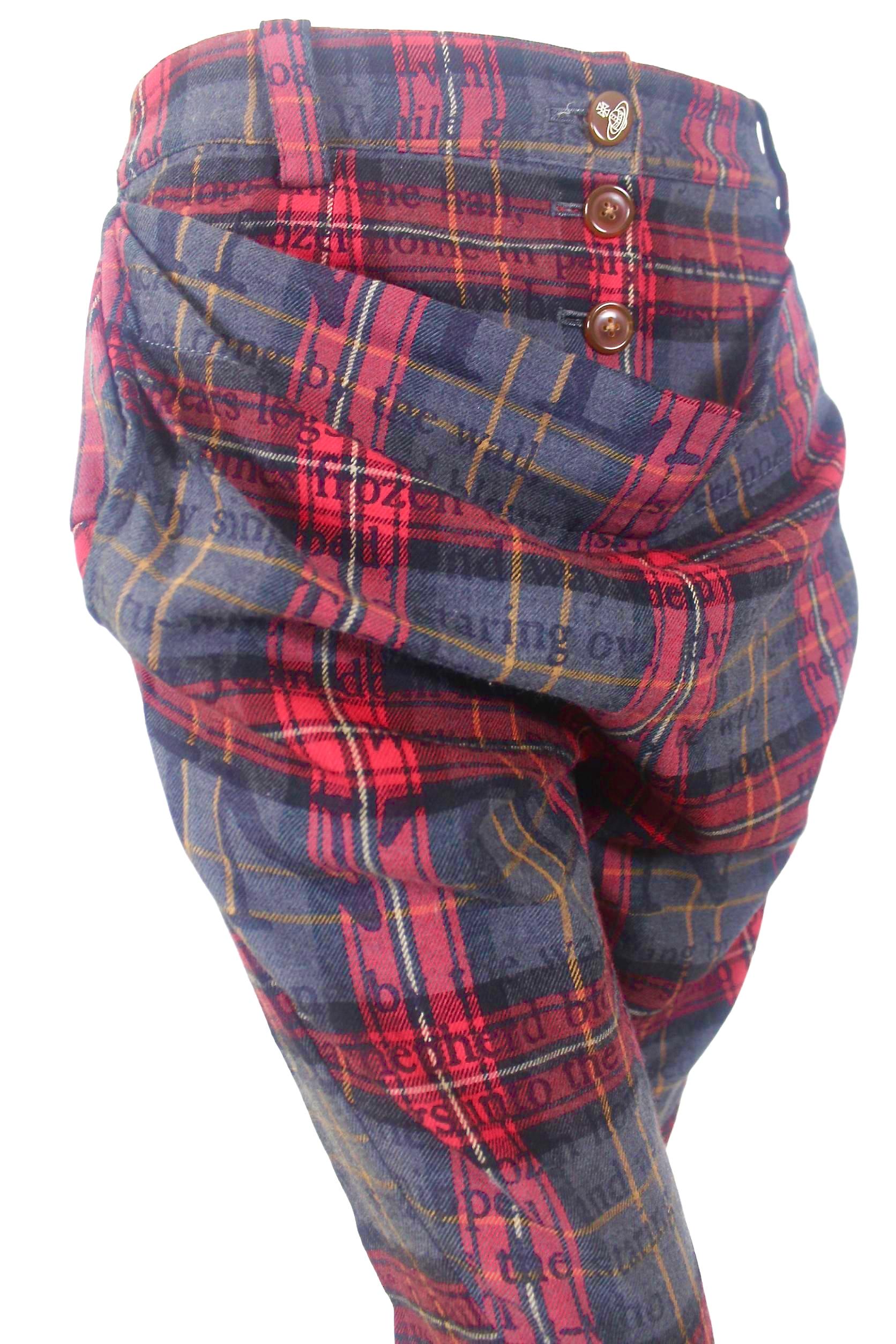 Vivienne Westwood Red Label Twisted Leg Tartan Trousers 10