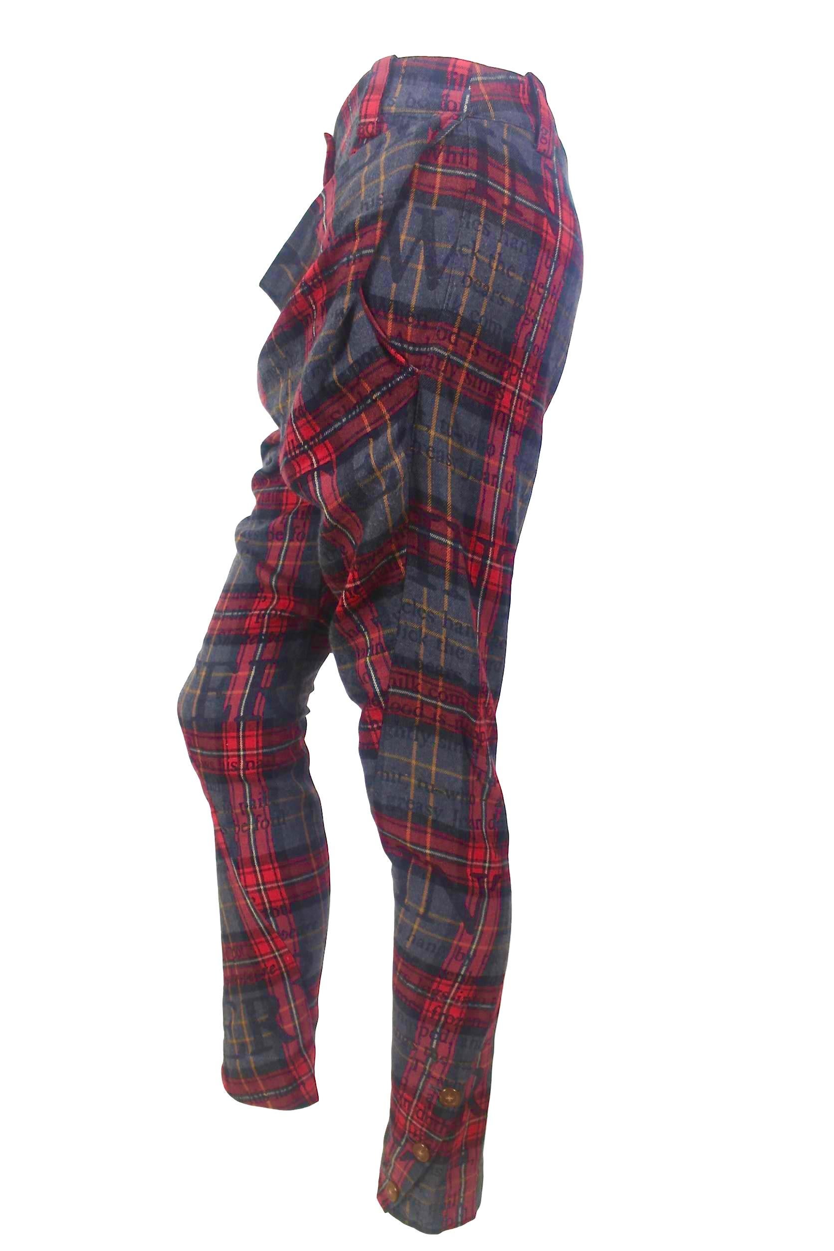 Women's Vivienne Westwood Red Label Twisted Leg Tartan Trousers