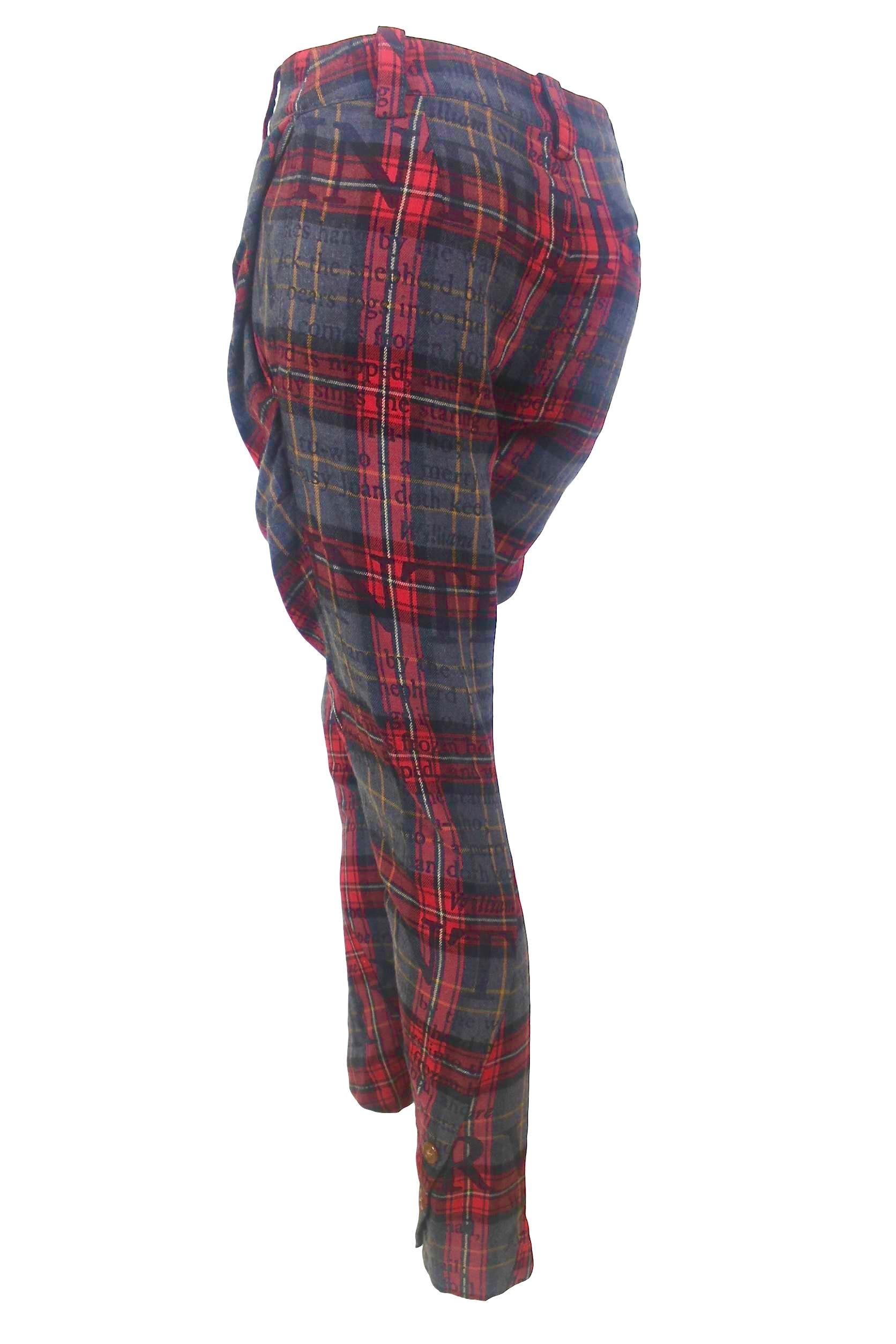 Vivienne Westwood Red Label Twisted Leg Tartan Trousers 1