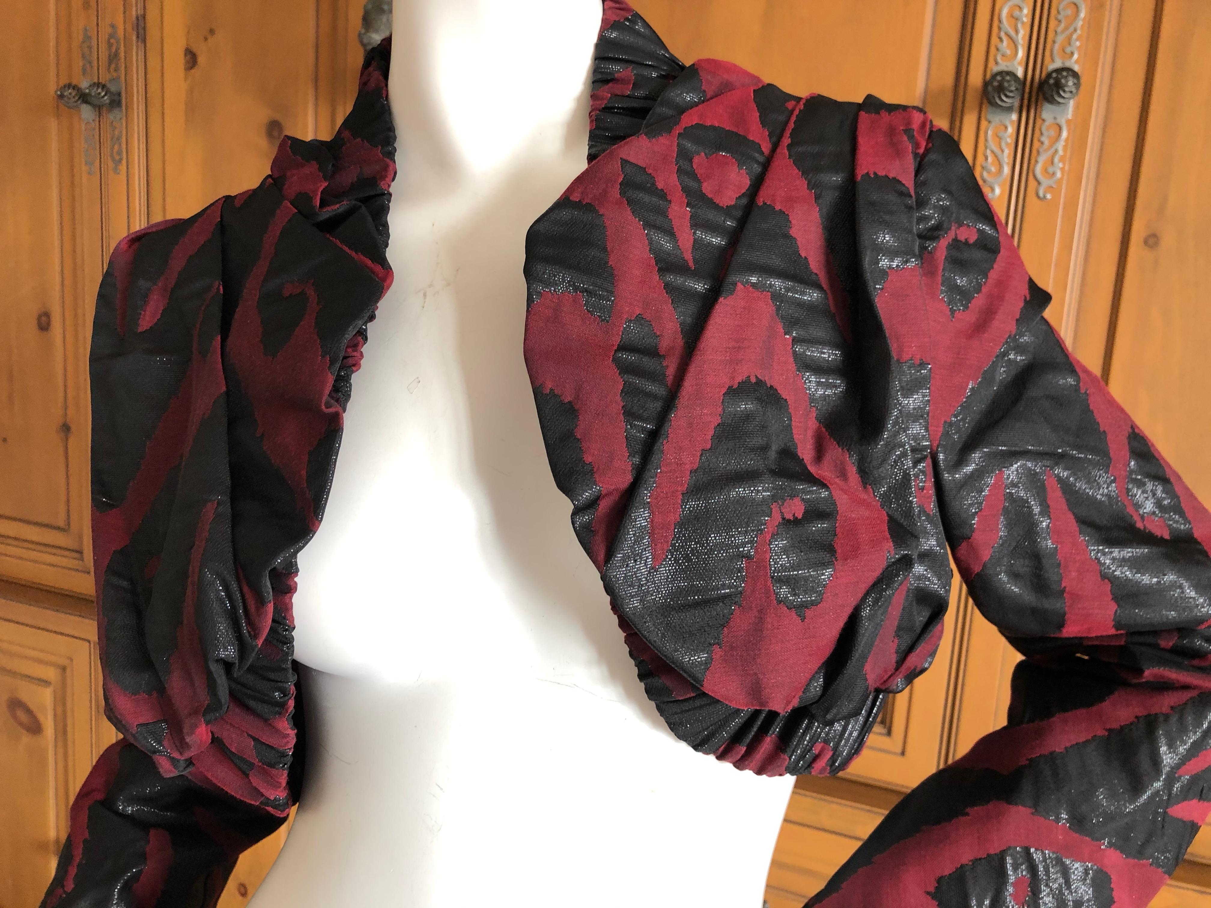Vivienne Westwood Vintage Brocade Cropped Bolero Jacket.
Vivienne Westwood Red Label.
 Size 46 
Bust 40