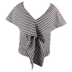 VIVIENNE WESTWOOD RED LABELSize 4 Blue & White Stripe Cotton / Polyester Blouse