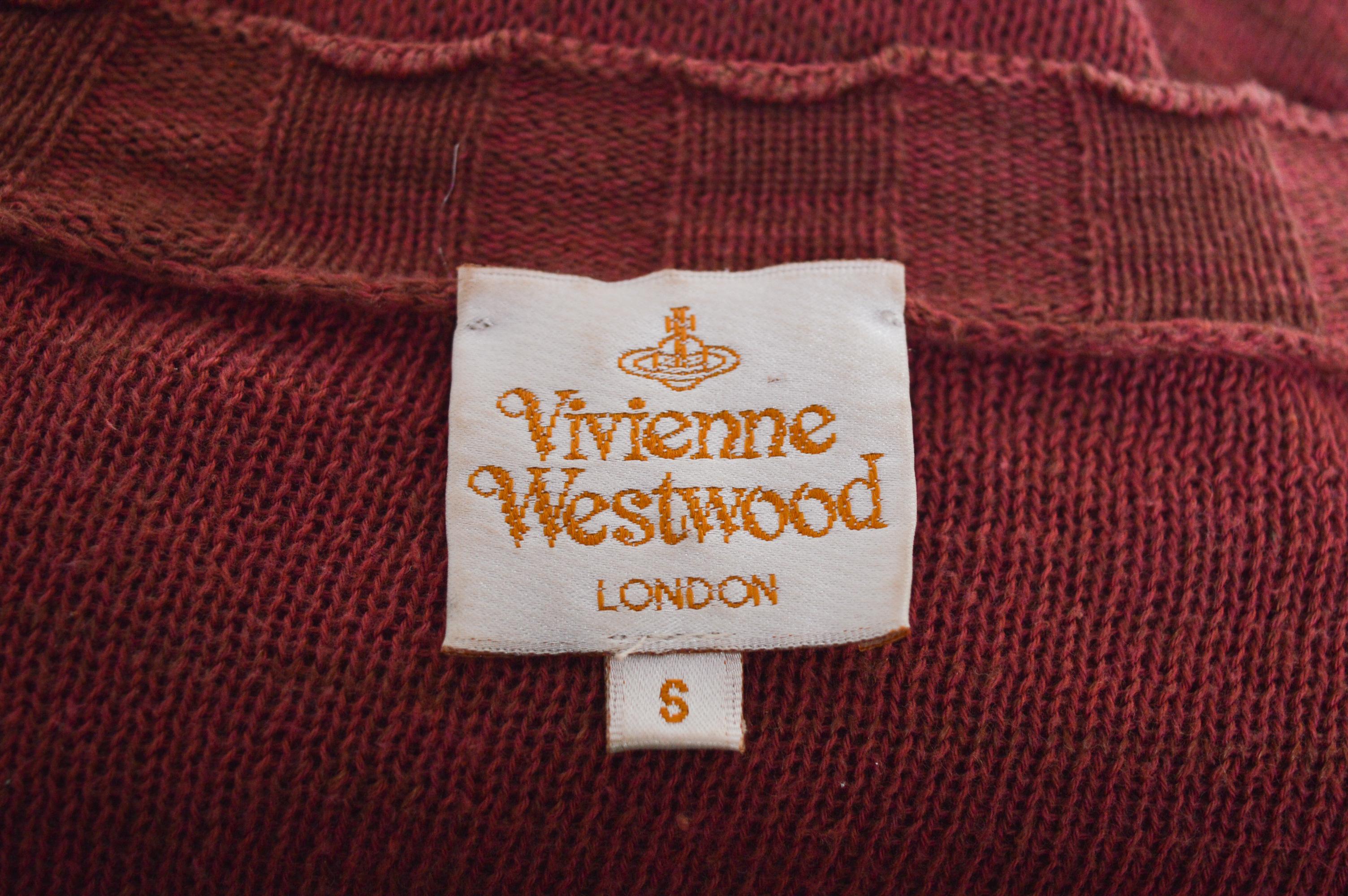Vivienne Westwood Red Punk Lips Marroon Screen Print Burgundy - Sweater Jumper 1
