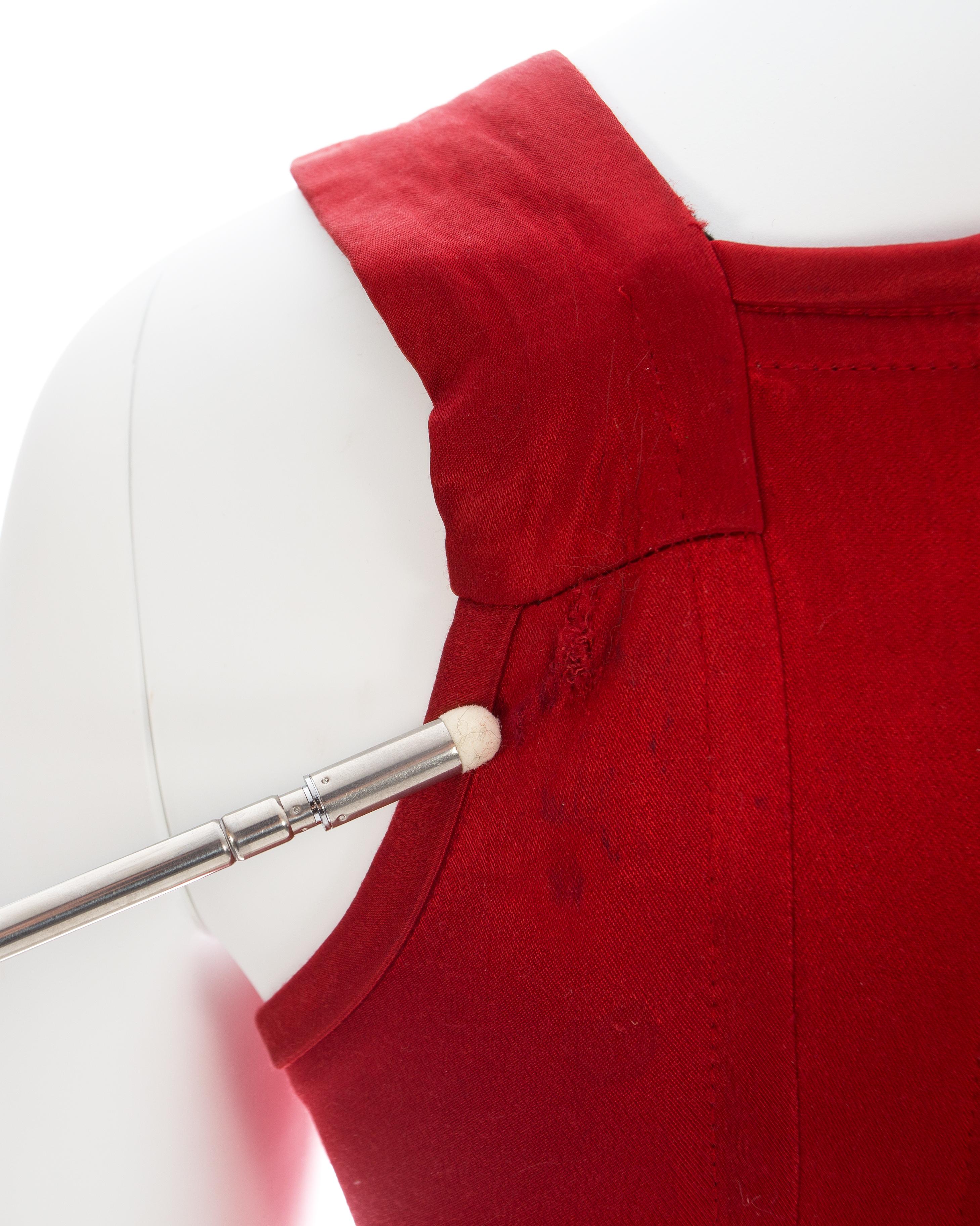 Vivienne Westwood red satin boned corset, ca. 1991 1