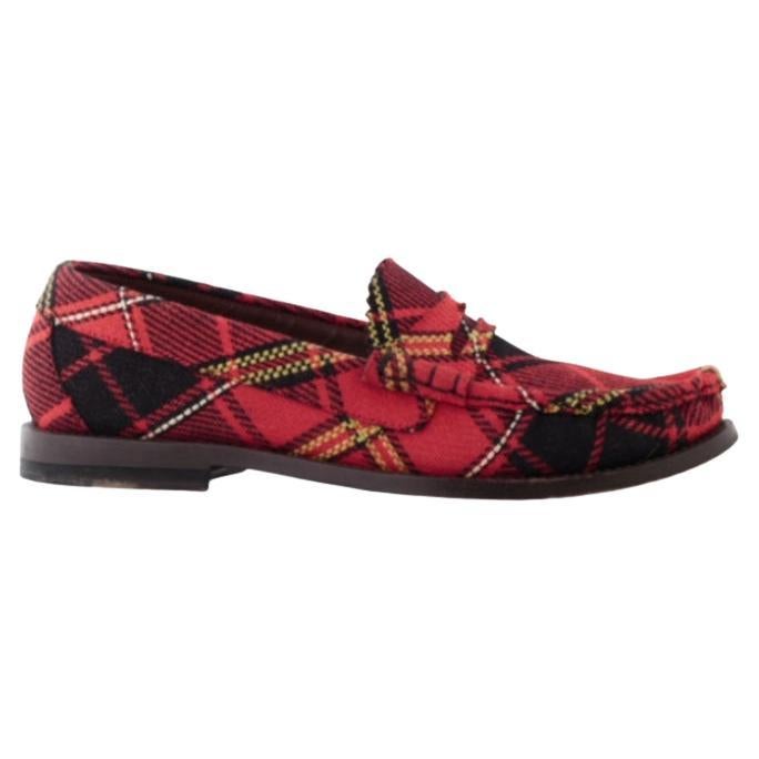 Vivienne Westwood Mocasines de tartán rojo en venta