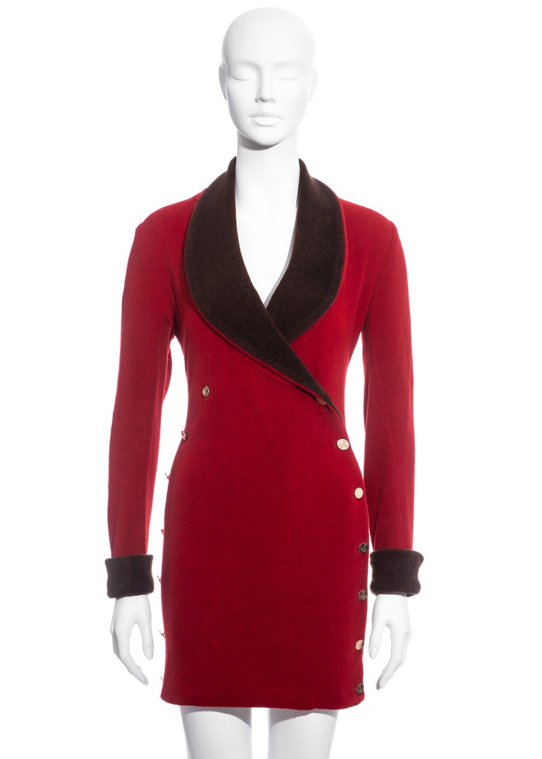 Vivienne Westwood red wool double-breasted blazer dress, fw 1989 For Sale at 1stDibs | red double breasted blazer dress, red wool blazer, vivienne westwood red blazer Vivienne Westwood red wool double-breasted blazer dress, fw 1989 For Sale at 1stDibs | red double breasted blazer dress, red wool blazer, vivienne westwood red blazer