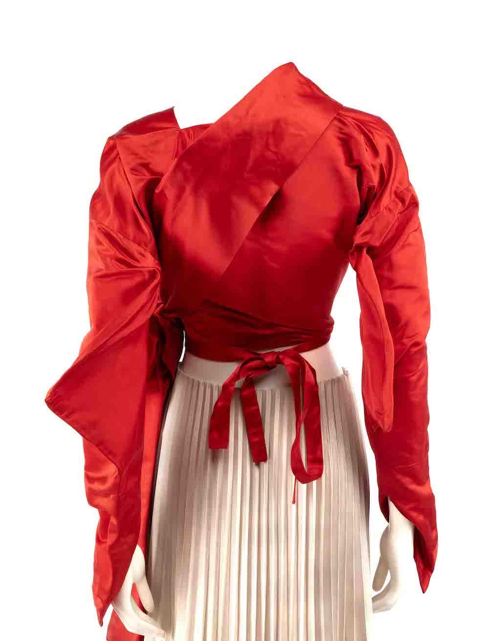 Beige Vivienne Westwood Red Wrap Around Cropped Jacket Size S For Sale