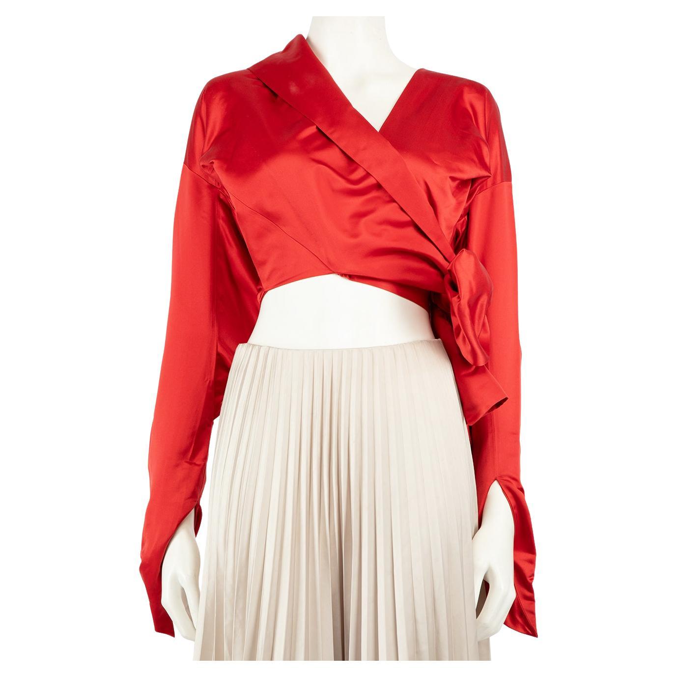 Vivienne Westwood Rote Wickeljacke mit Wickel umwickelt Größe S