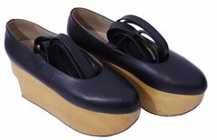 Vivienne Westwood Rocking Horse Shoes Black Leather Ballerina Platforms US6 UK5