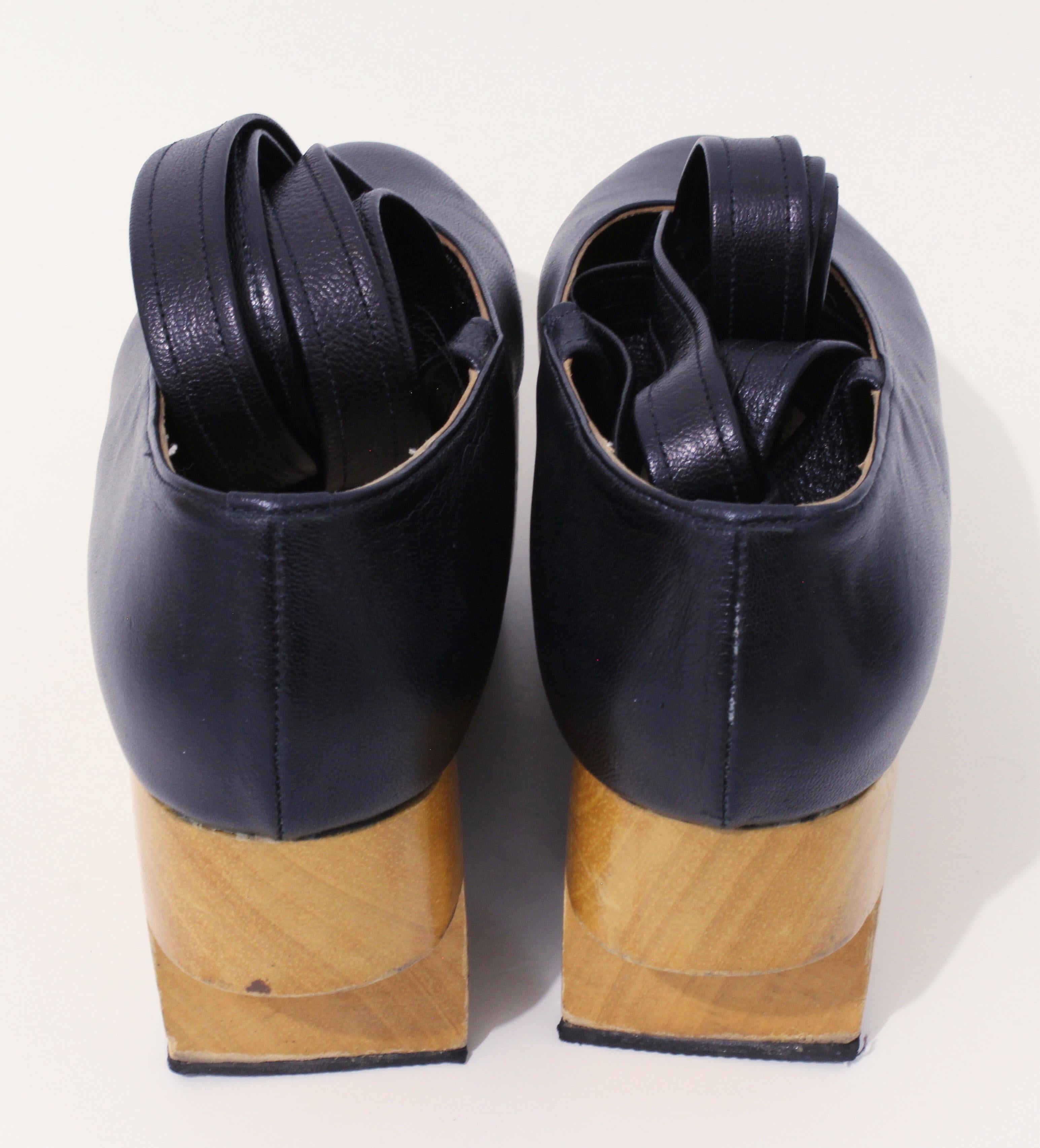 Vivienne Westwood Rocking Horse Shoes Black Leather Ballerina Platforms US6 UK5 1