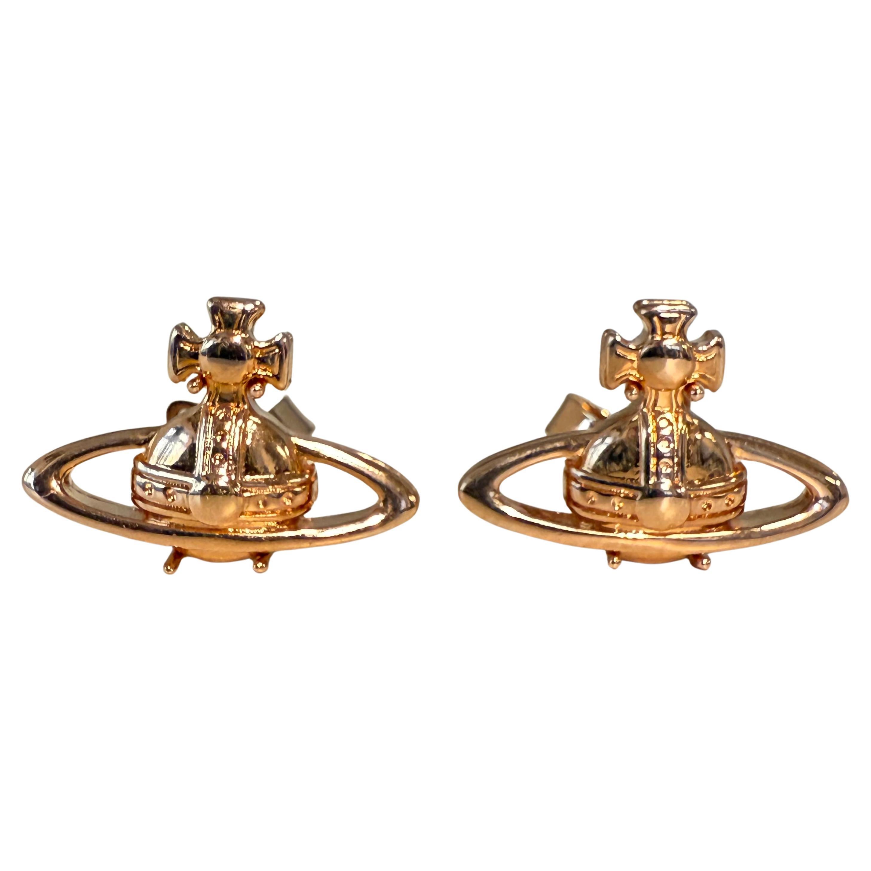 Vivienne Westwood Rose Mini Relief Earrings For Sale