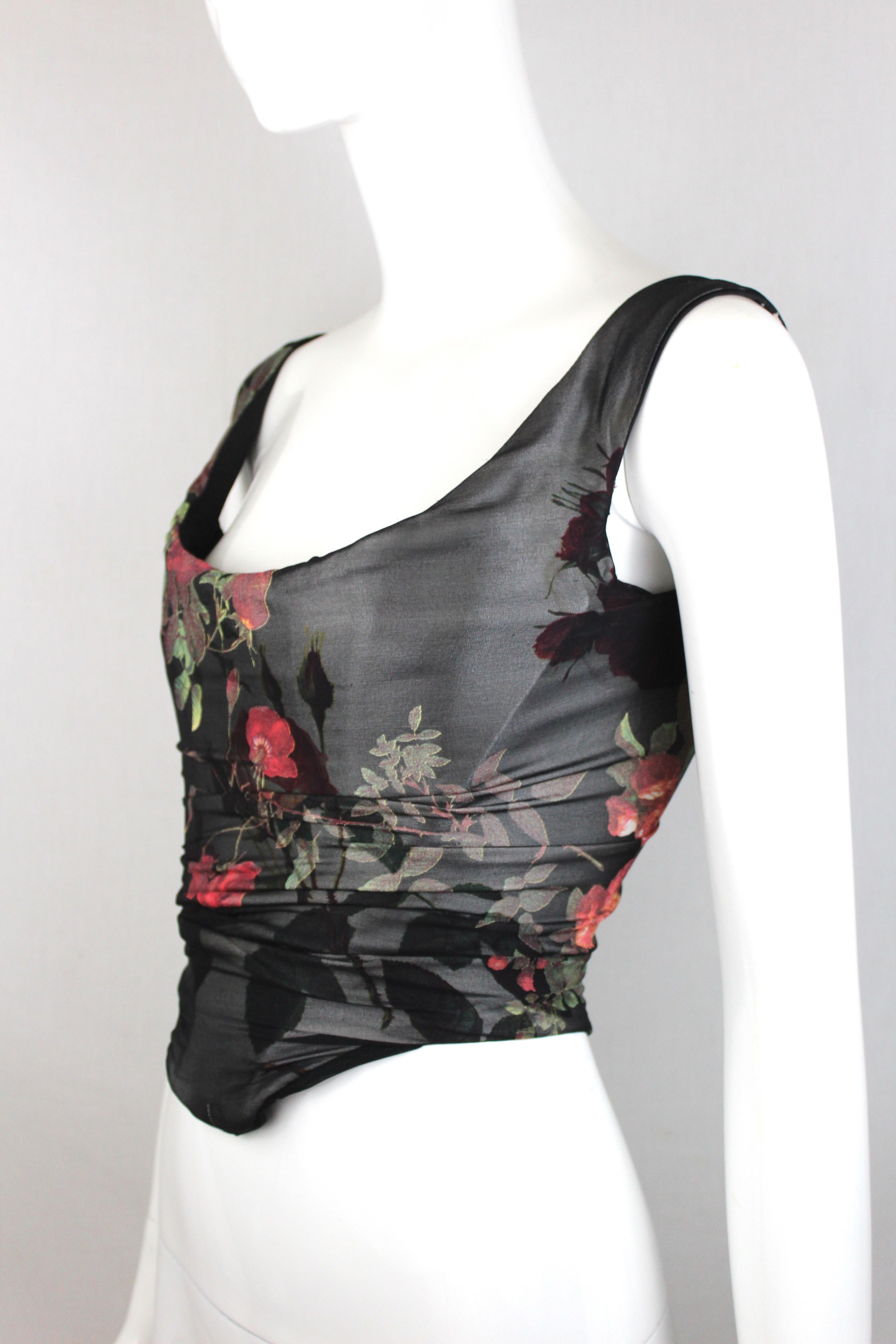 -Vivienne Westwood rose print corset from Spring Summer 1994, 