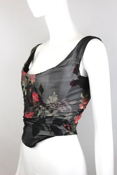 Vivienne Westwood Rose Print Corset, Café Society SS1994, Size 4 US