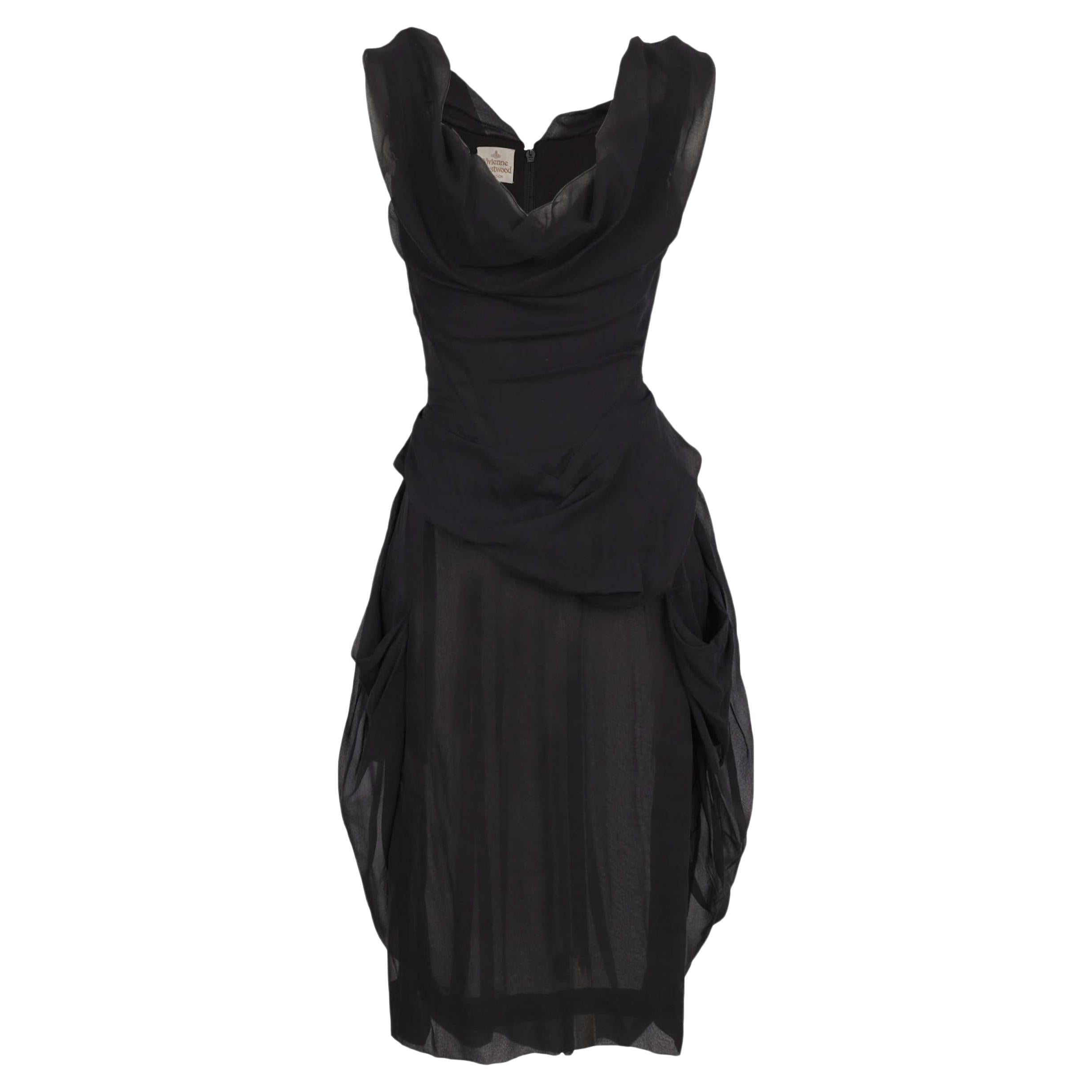 Vivienne Westwood Ruched Two-Piece Chiffon Set - '90s at 1stDibs